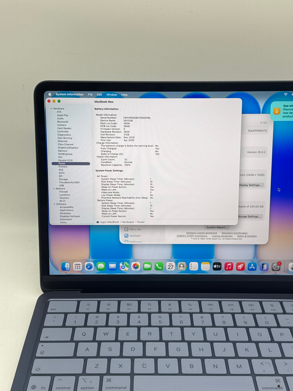 Apple MacBook Neo 13" A18 Pro 8GB RAM 256GB SSD - Used with Box