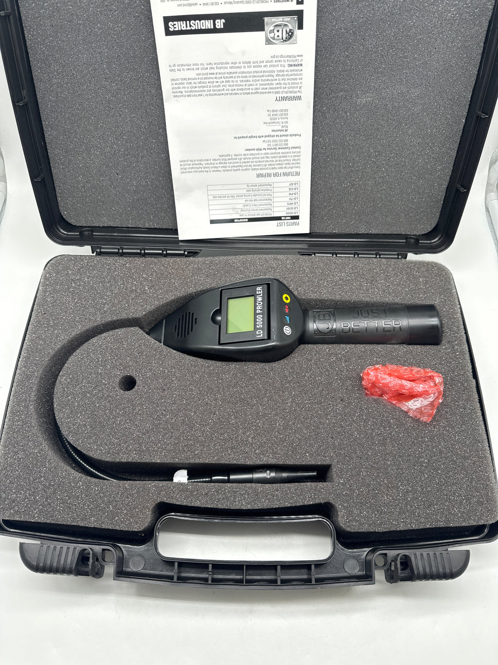 JB Industries LD-5000 Refrigerant Leak Detector Electrochemical Sensor - Used