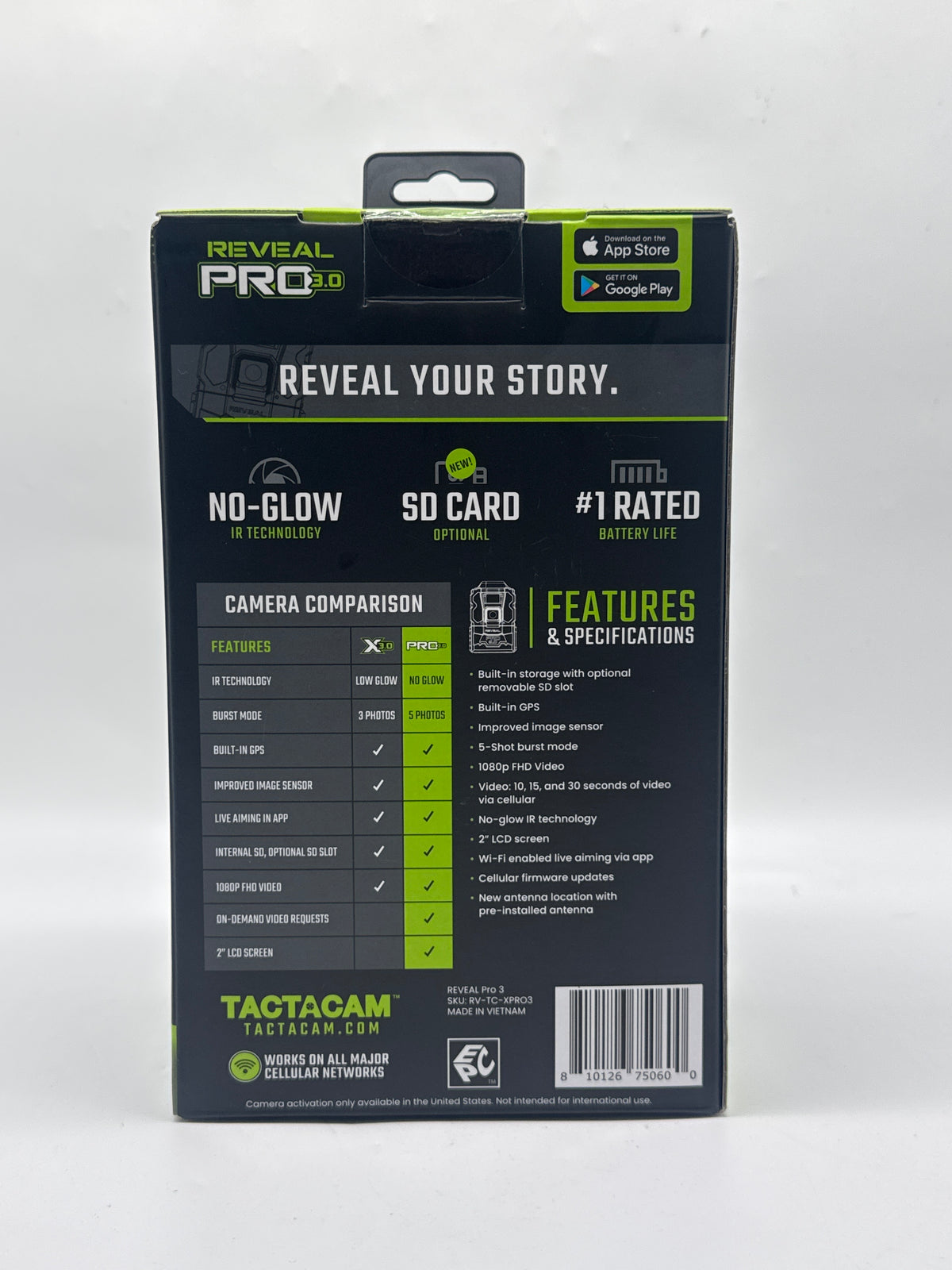 Tactacam REVEAL Pro 3.0 Cellular Trail Camera 4K GPS IR Flash - New