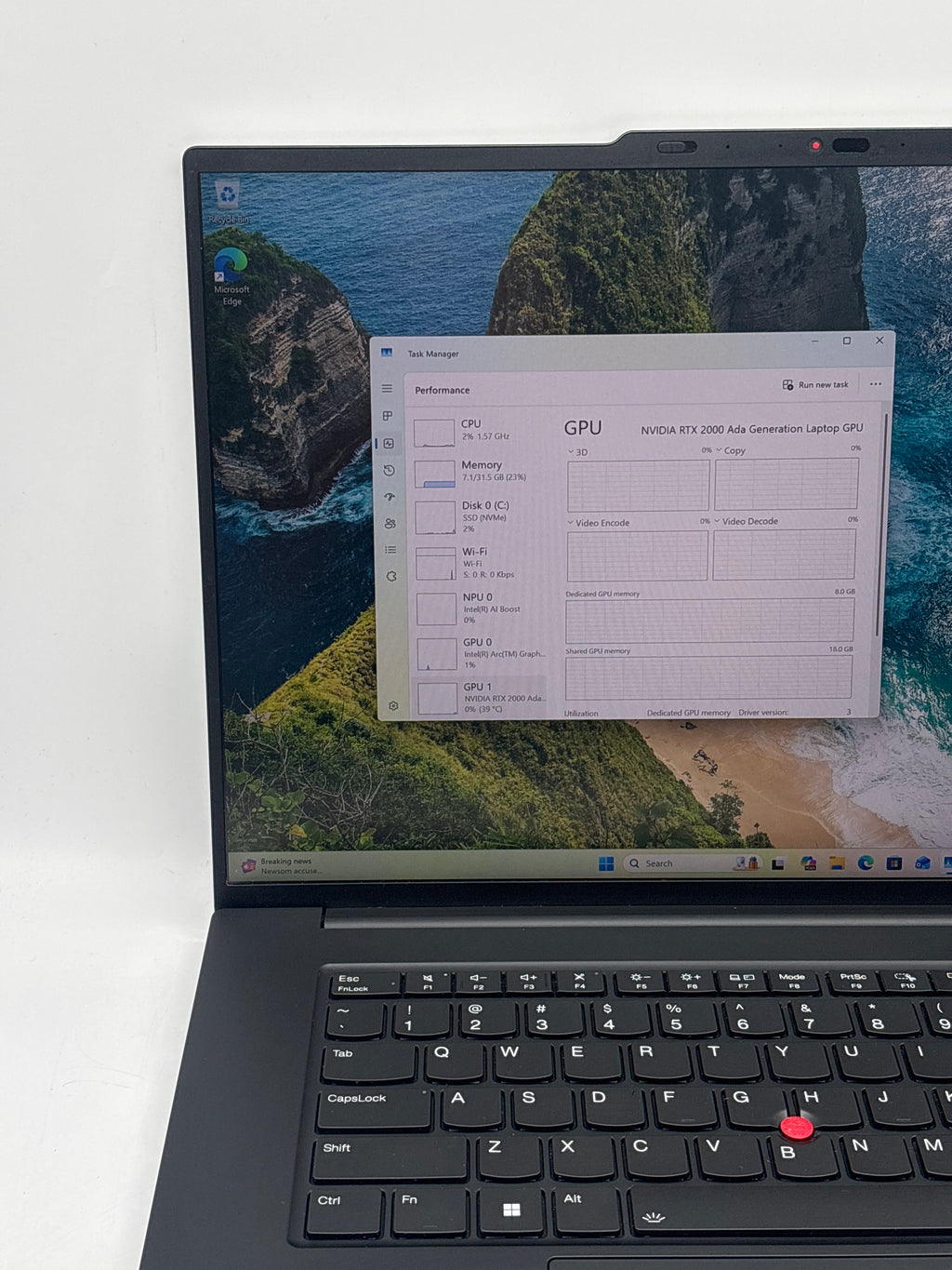 Lenovo ThinkPad P1 Gen 7 Ultra 7 155H 32GB RAM 1TB SSD RTX 2000 Ada Used