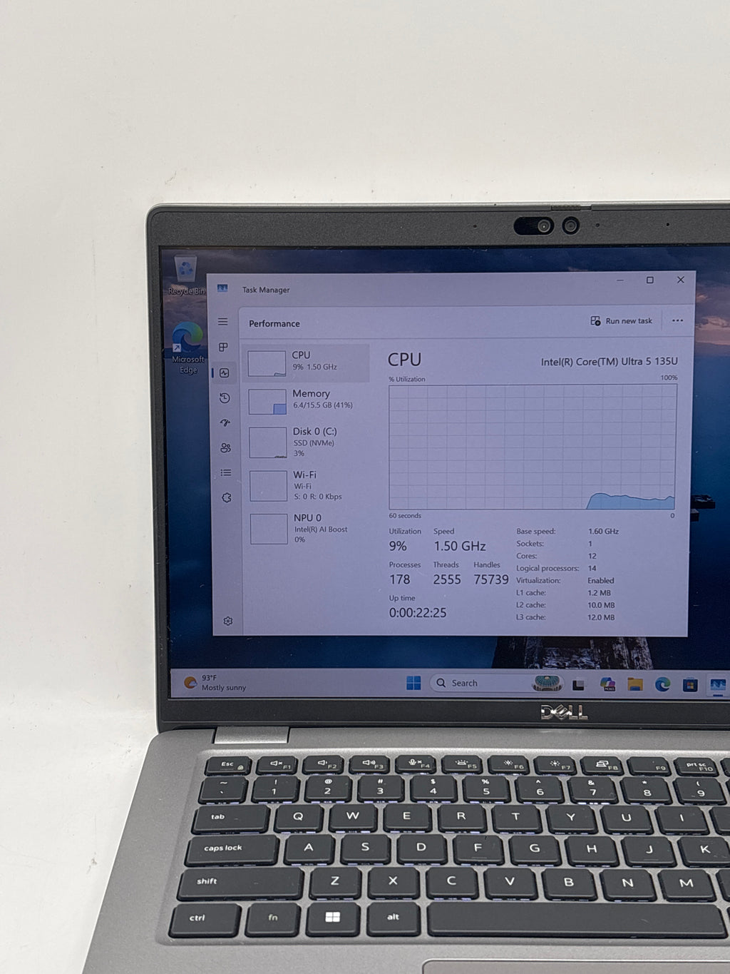 Dell Latitude 5450 14" Core Ultra 5 135U 16GB RAM 256GB SSD Gray - Used