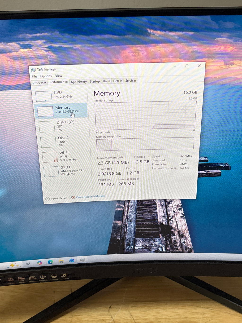 Gaming PC Ryzen 5 3600 16GB RAM 2.7TB HDD + 500GB SSD RX 5600XT - Used