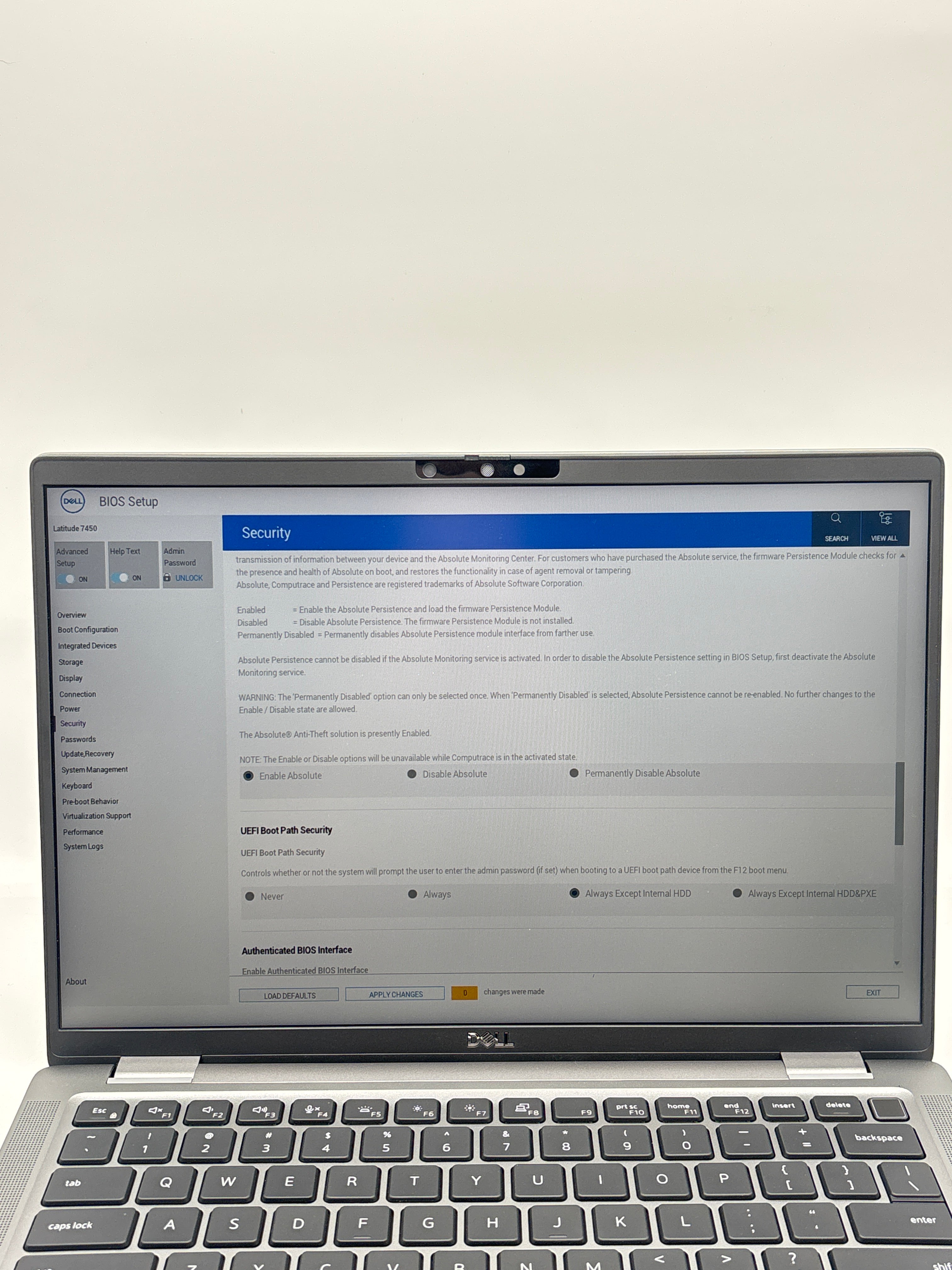 Dell Latitude 7450 Ultra 7 165U 32GB RAM 512GB SSD - Absolute Enabled