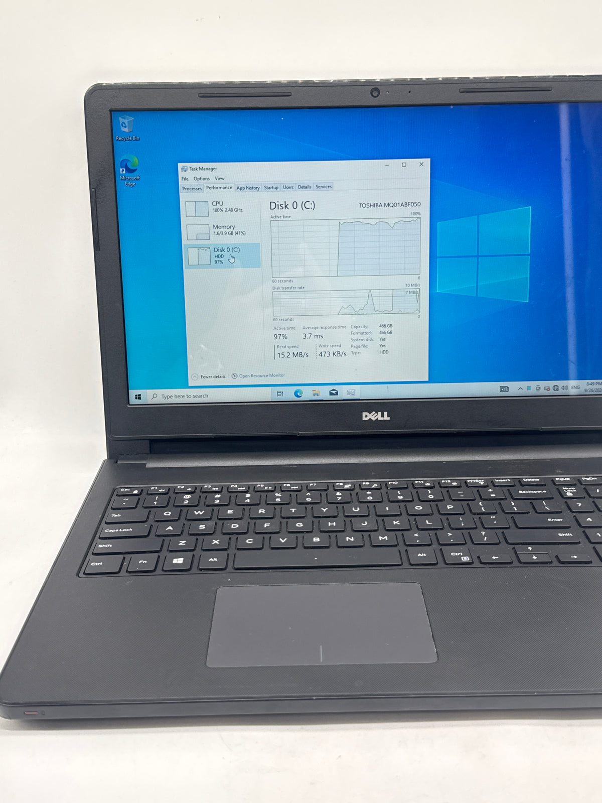 Dell Inspiron 15-3552 Celeron N3060 4GB RAM 500GB HDD 15.6" READ