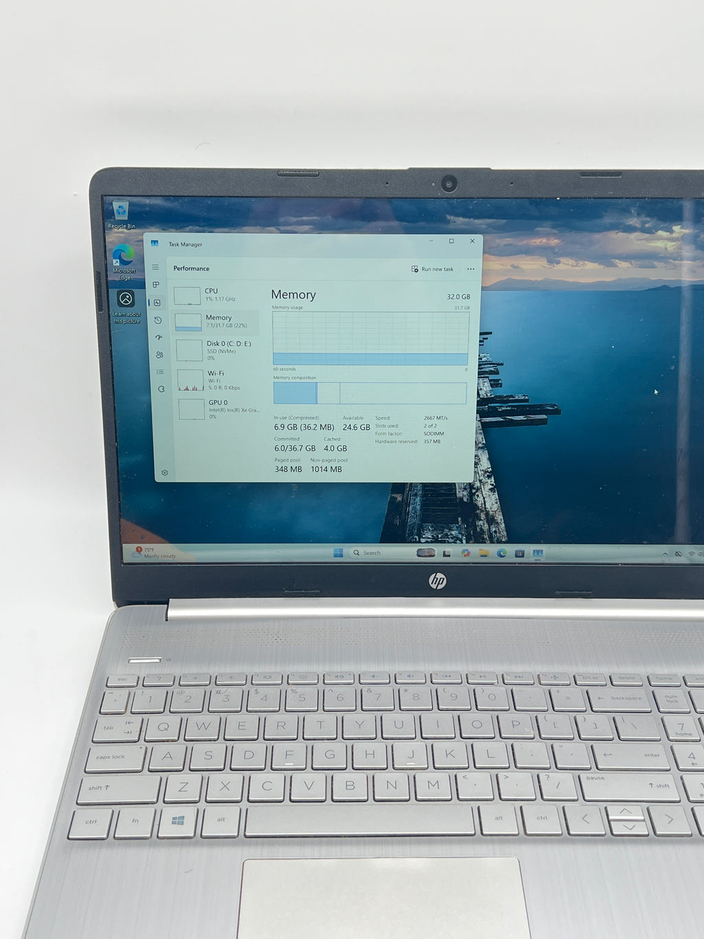 HP Laptop 15t-dy200 i7-1165G7 32GB RAM 1TB SSD - Used
