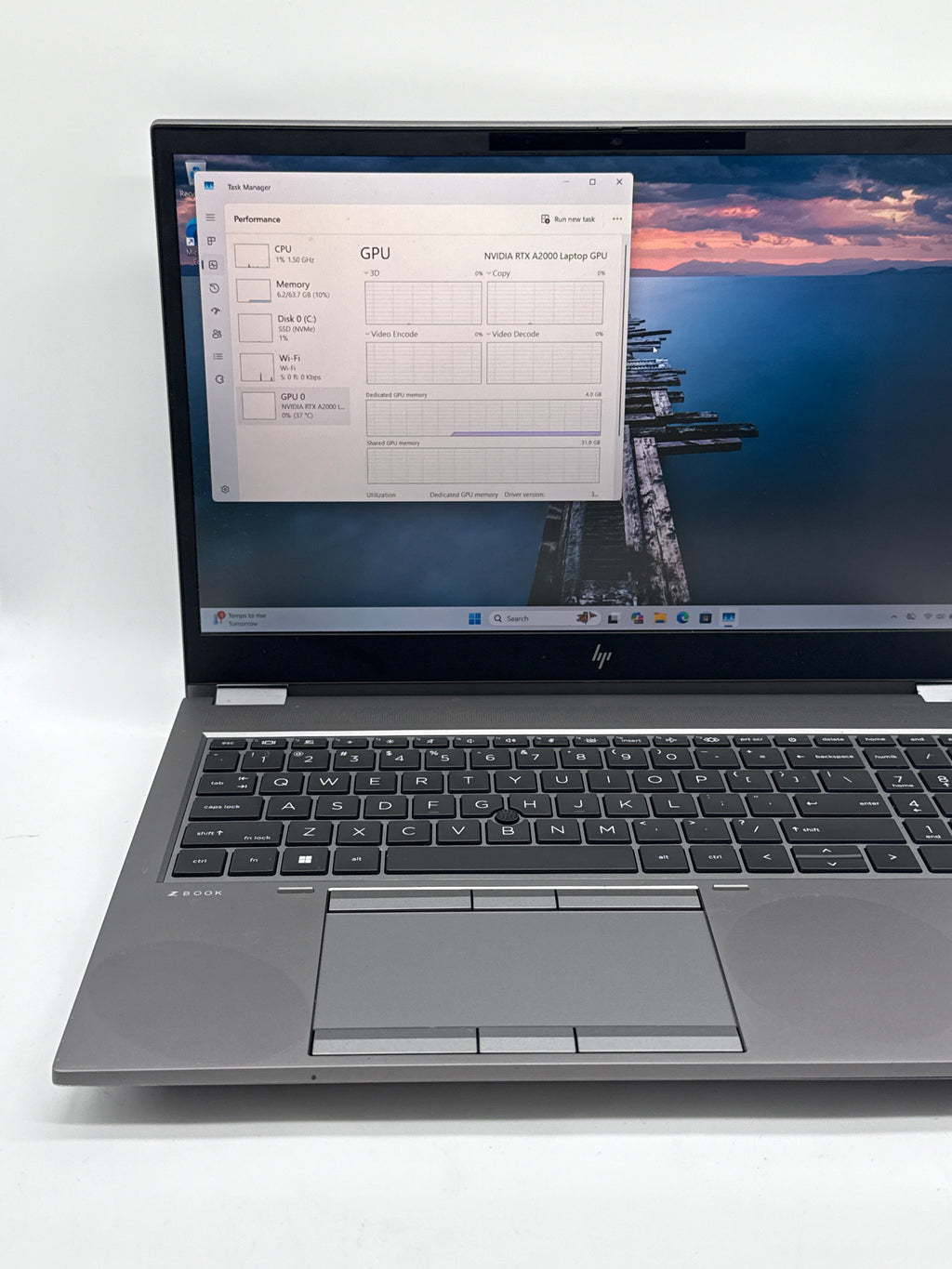 HP ZBook Fury G8 15.6" i9-11950H 64GB RAM 1TB SSD RTX A2000 - BIOS Locked