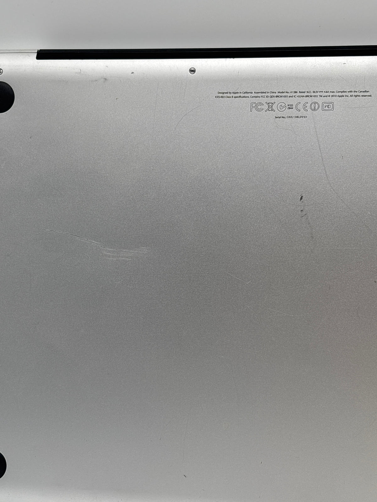 Apple MacBook Pro 15in A1286 Core i7 4GB RAM 500GB SATA Disk - Used