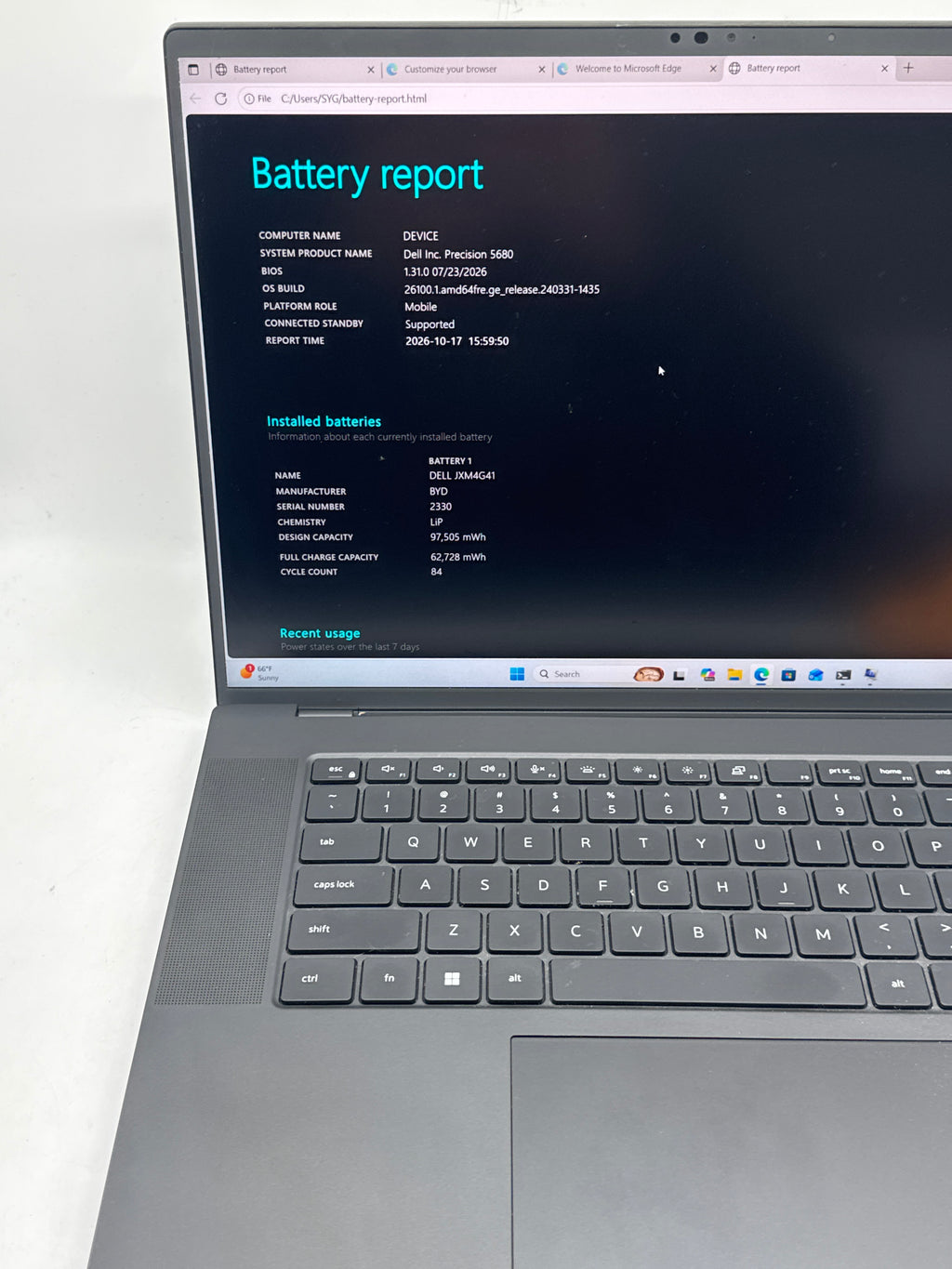 Dell Precision 5680 Core i7 13800H 32GB RAM 512GB SSD RTX 2000 16in - Used