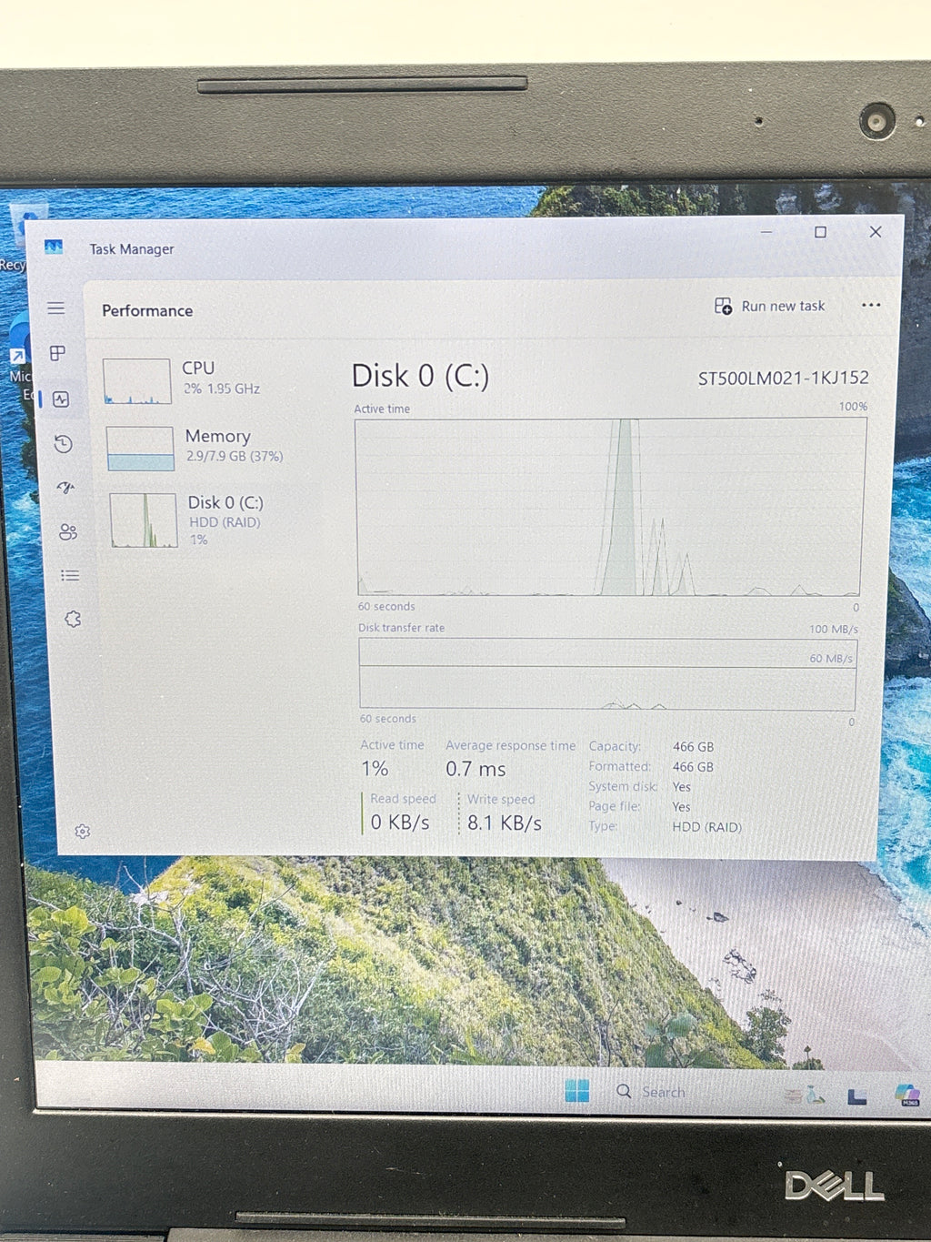 Dell Latitude 3590 i7 8th Gen 8GB RAM 512GB SSD - Bad Battery