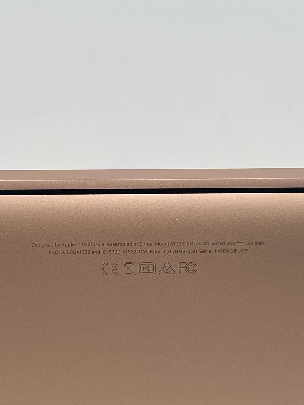 Apple MacBook Air 13.3" 2019 Core i5 8GB RAM 128GB SSD Rose Gold - Used