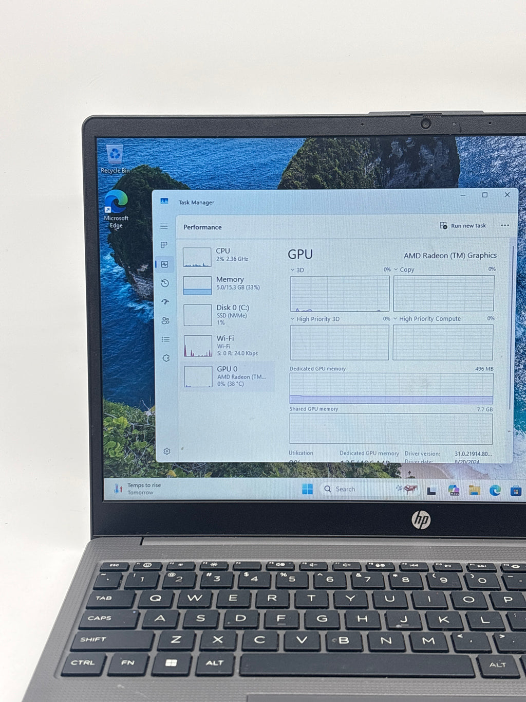 HP 255 G10 AMD Ryzen 3 7330U 16GB 256GB SSD - BIOS Lock/Remotely Managed