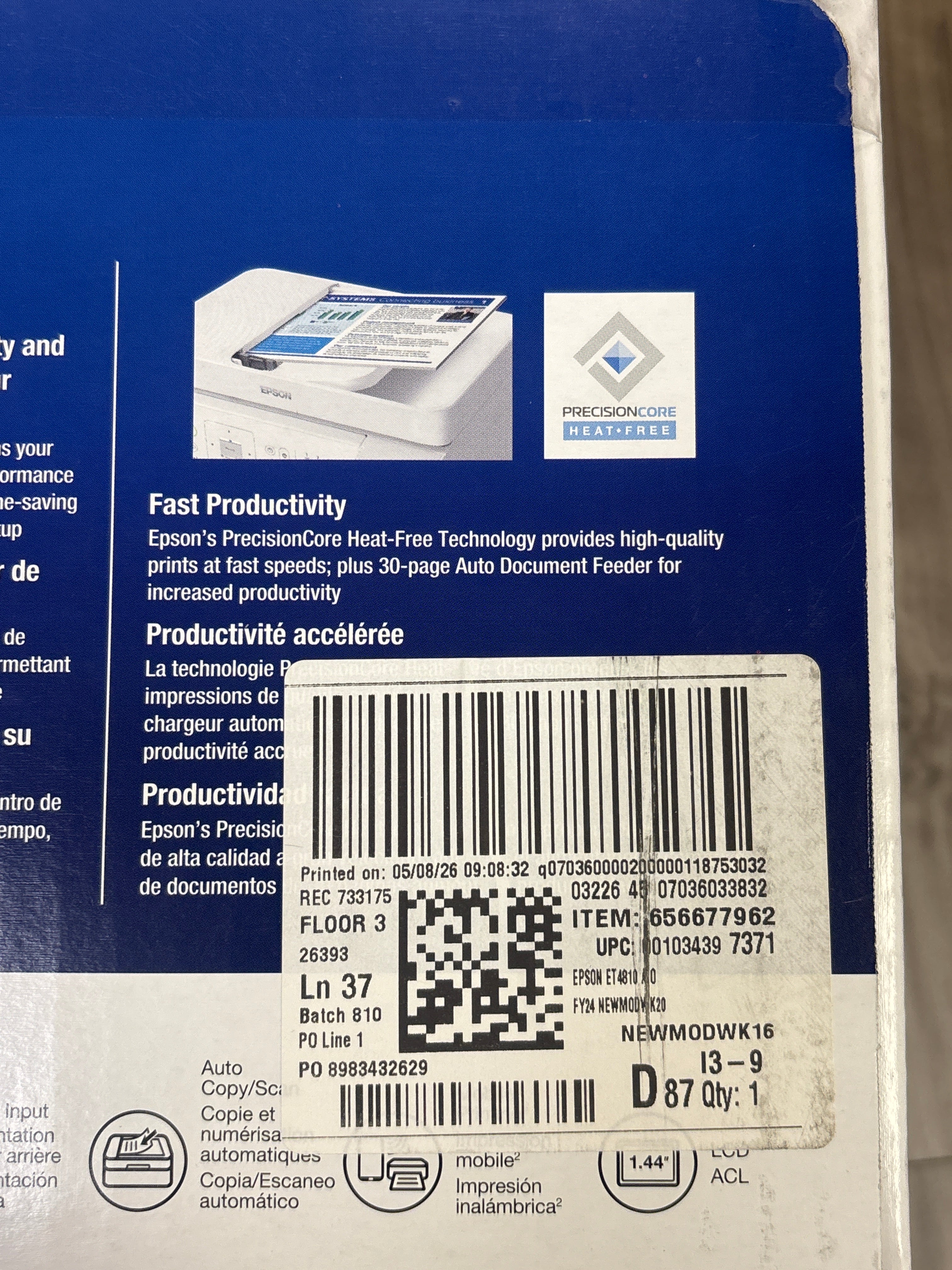 Epson ET-4810 Printer White New In Box