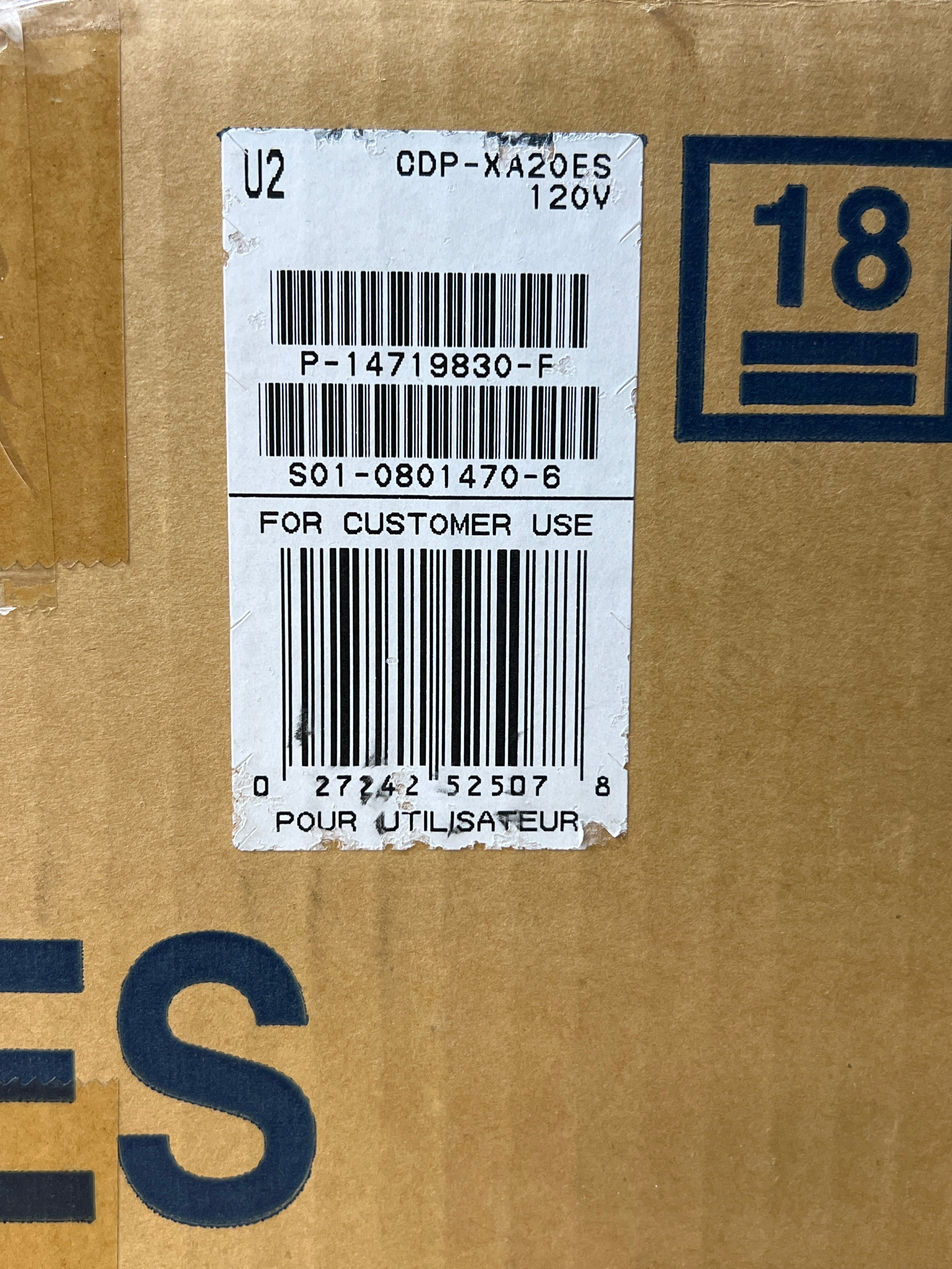 Sony CDP‑XA20ES Hi-Fi Compact Disc Player - Brand New in Box