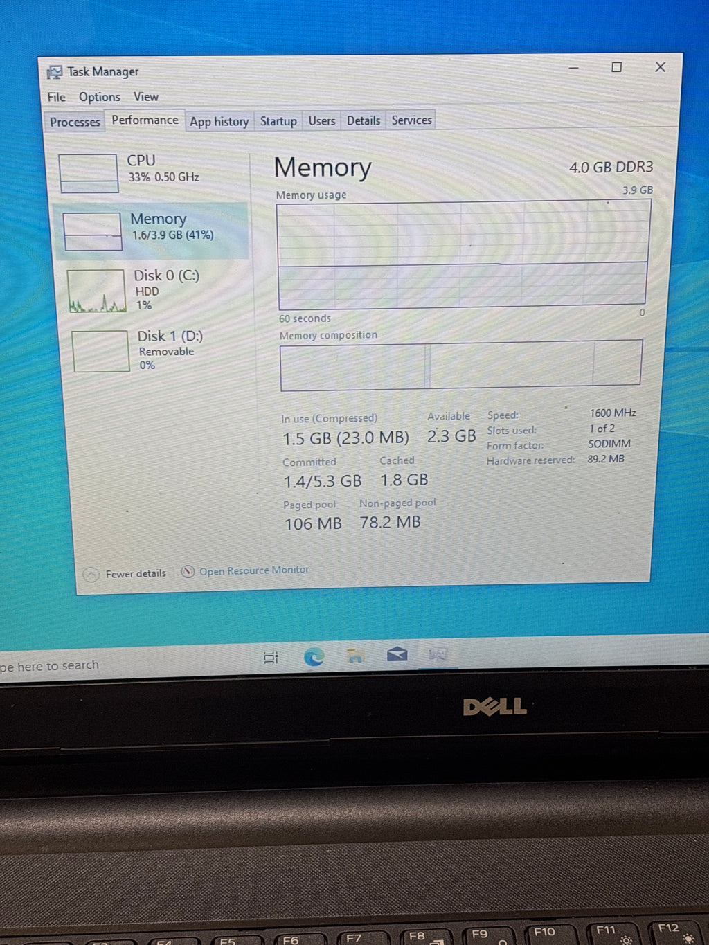 Dell Inspiron 5558 Touch Celeron 3205U 4GB RAM 500GB HD - For Parts (Read DESC)