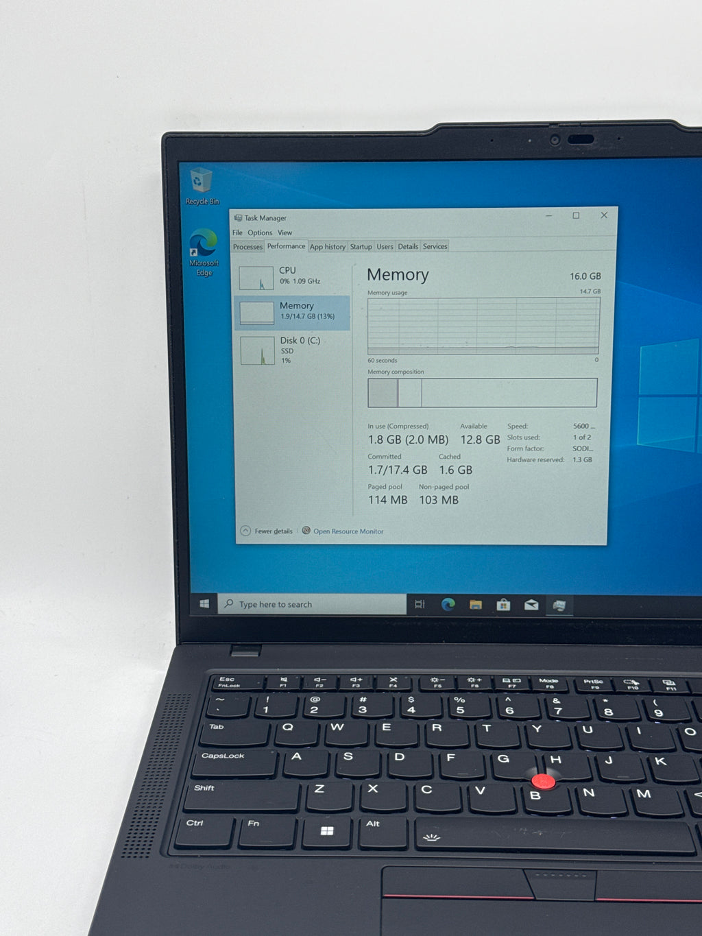Lenovo ThinkPad T14 Gen 5 Ryzen 5 PRO 8540U 16GB RAM 256GB SSD - For Parts (Read)