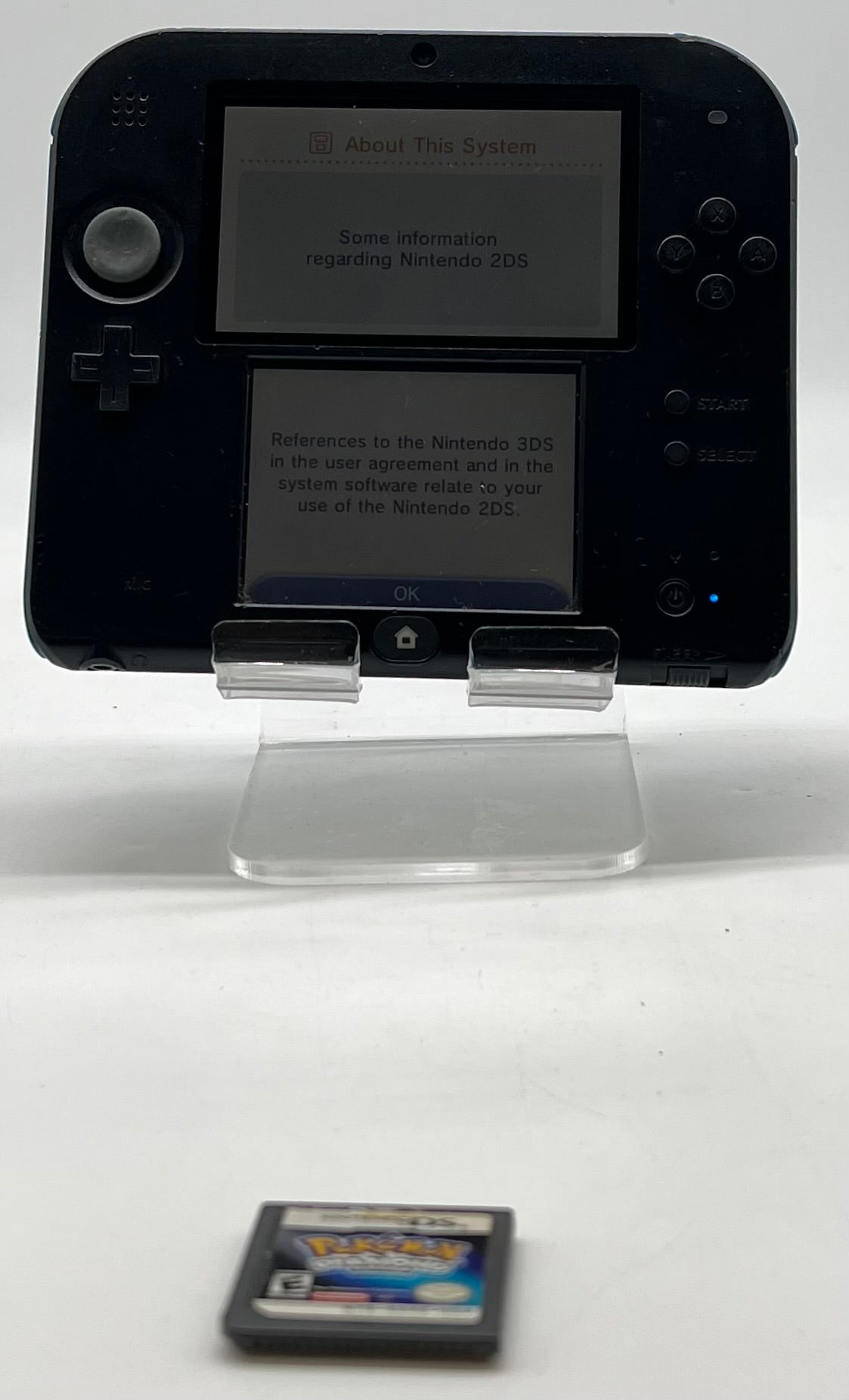 Nintendo 2DS Black/Blue FTR-001 w/ Pokemon Diamond - Used