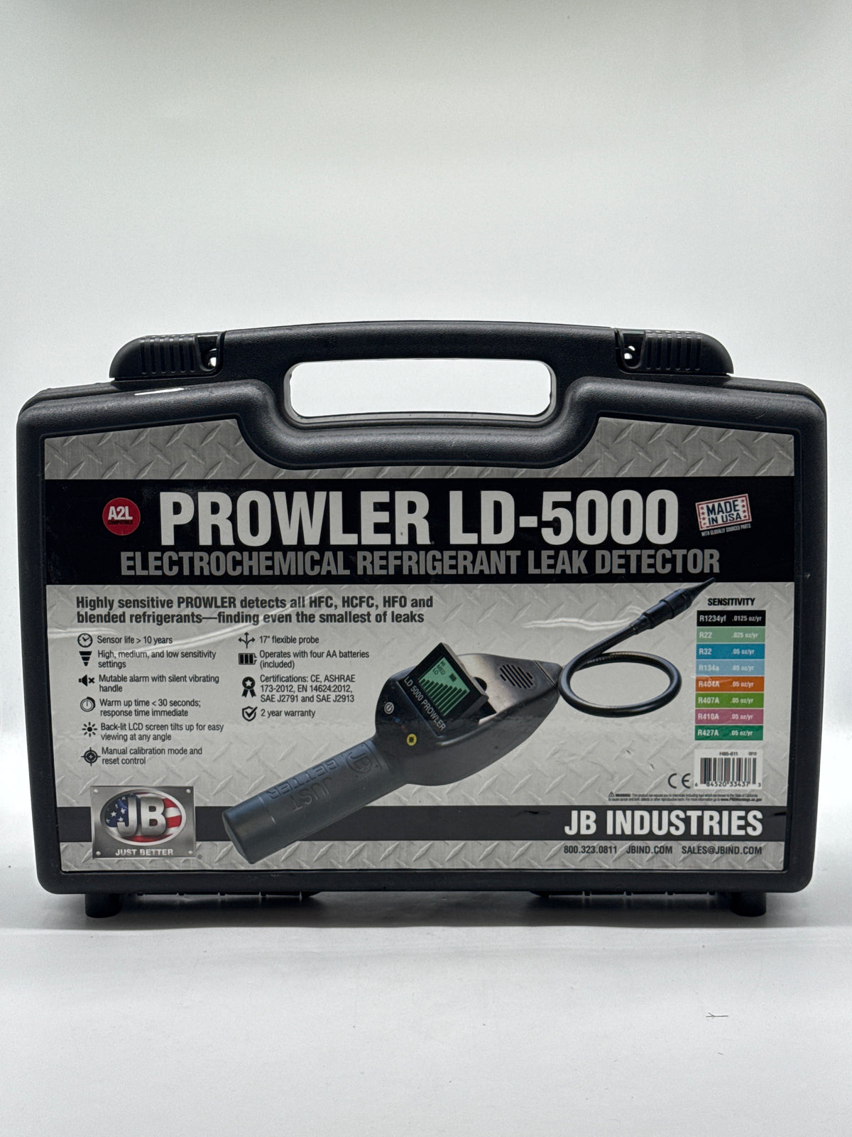 JB Industries LD-5000 Refrigerant Leak Detector Electrochemical Sensor - Used