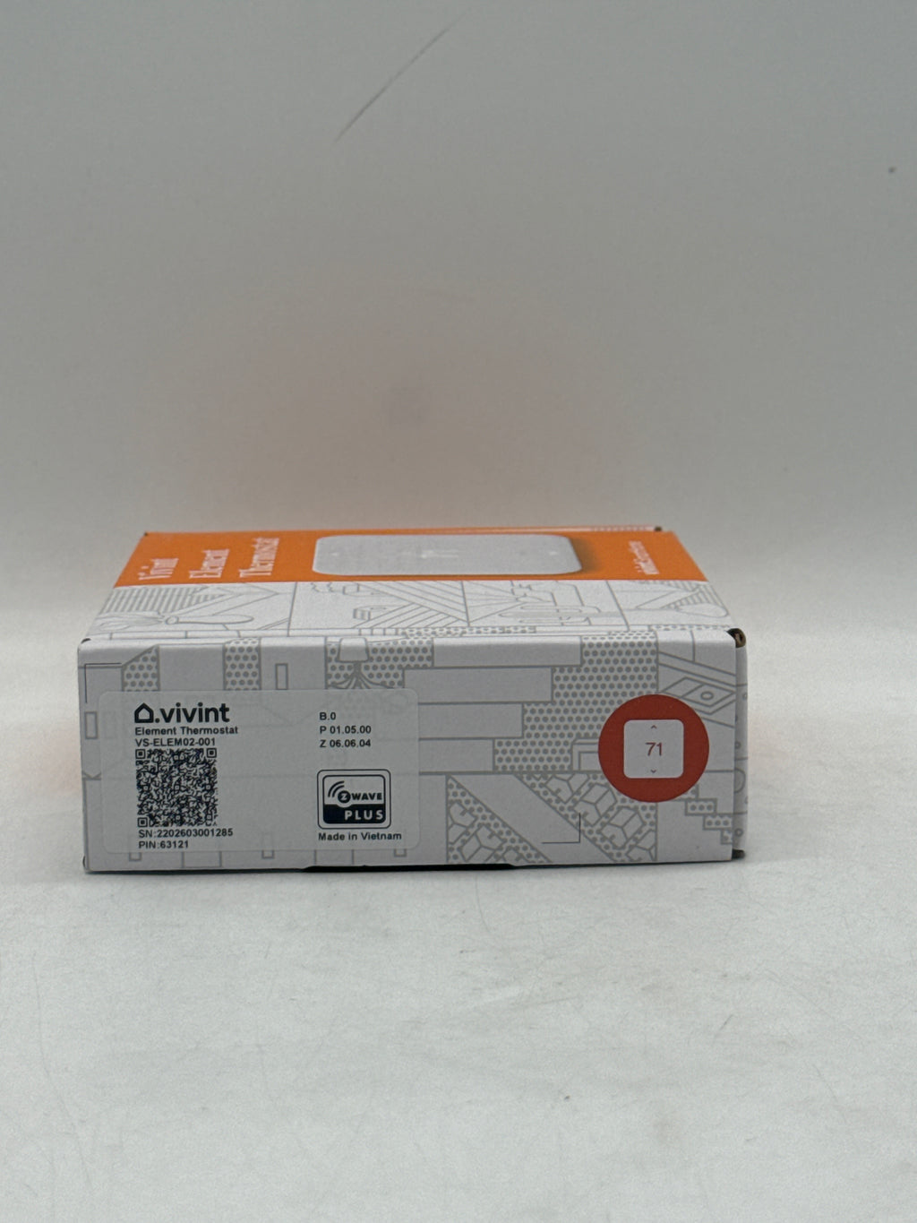 Vivint Element Smart Home Thermostat VS-ELEM02-01