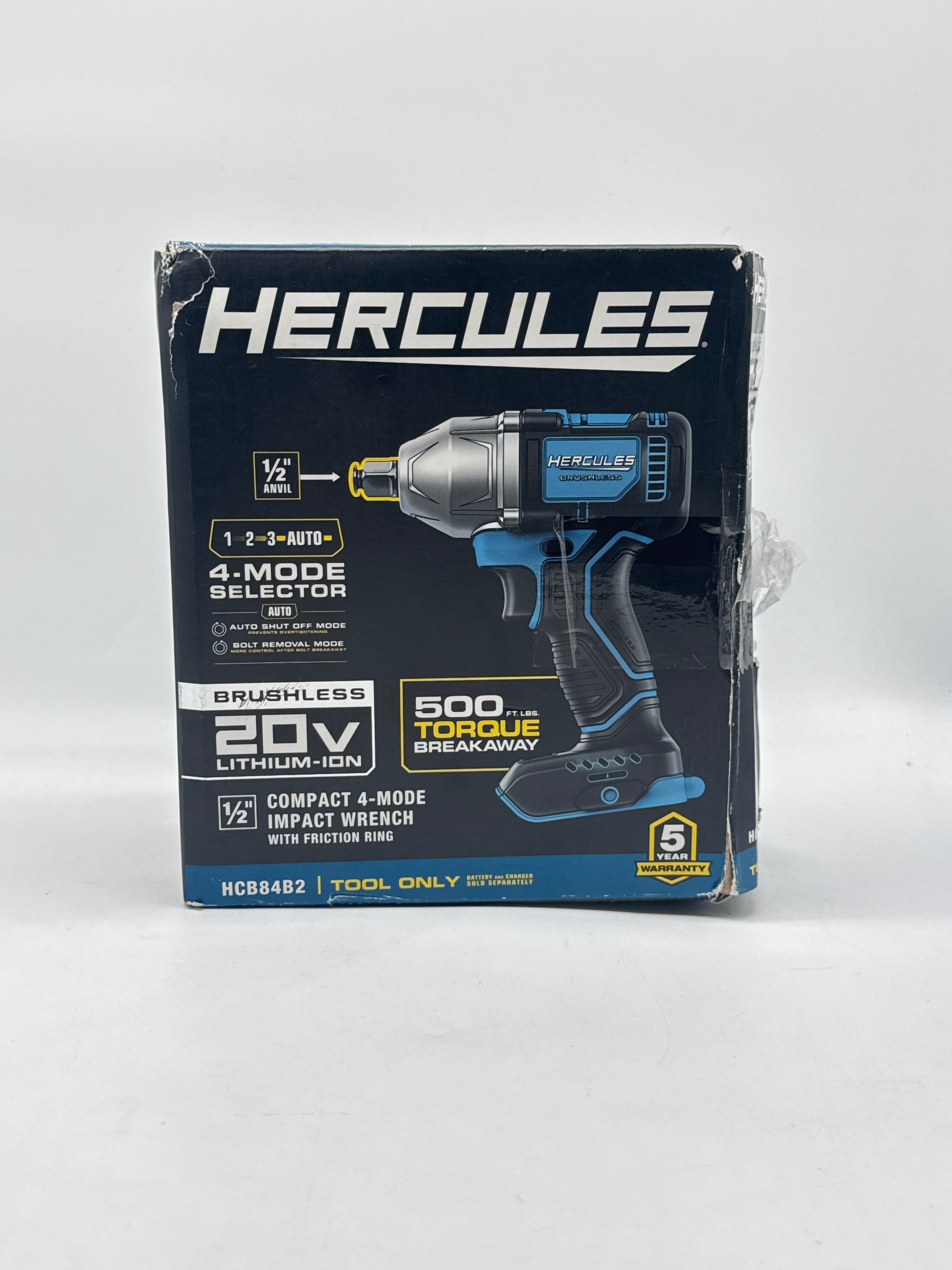 Hercules HCB84B2 20V Cordless Compact 4-Mode Impact Wrench - New read