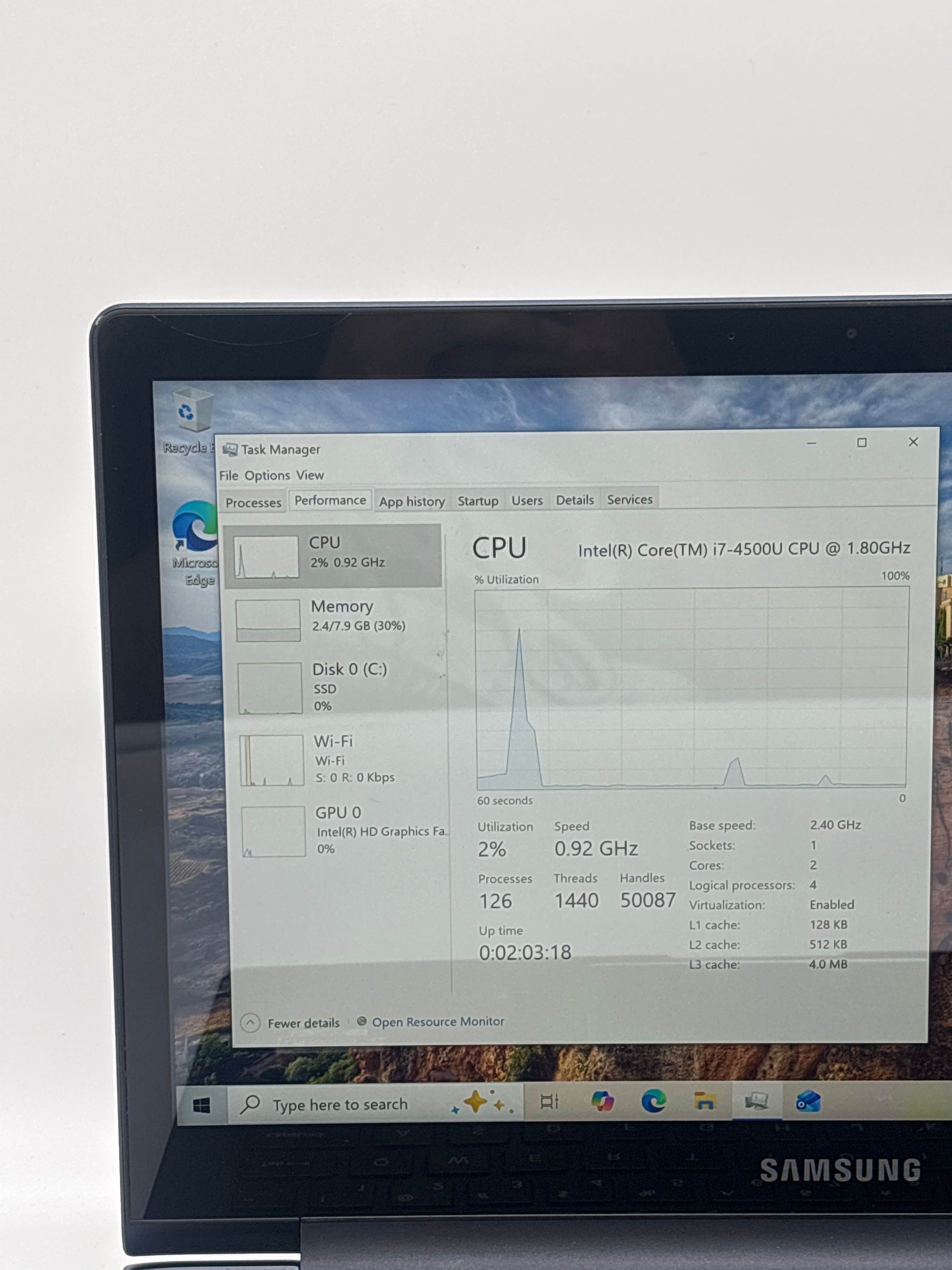 Samsung ATIV Book 9 Plus IN940X3G Intel i7 8GB RAM 256GB SSD