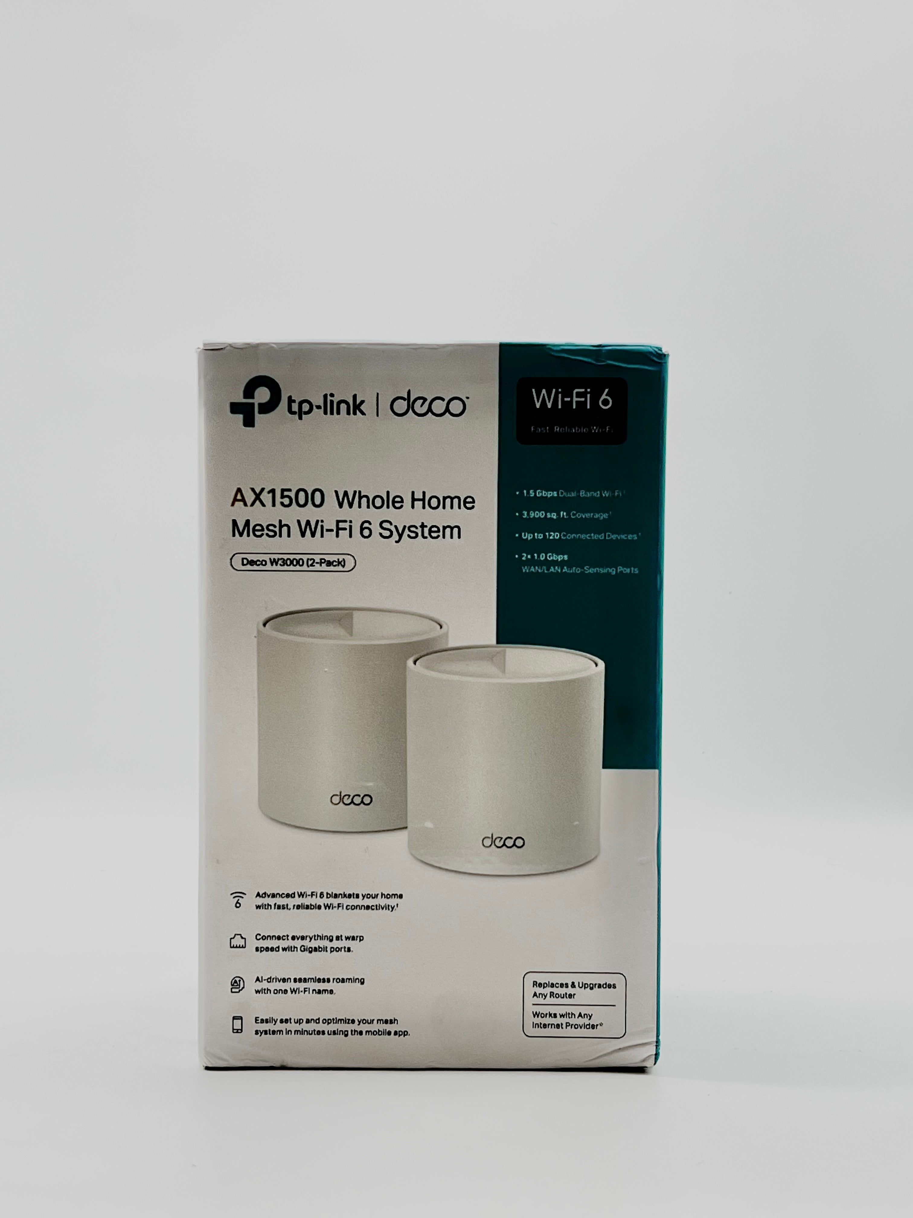 TP Link Deco AX1500 Router Dual Band Whole Home Mesh Wi-Fi 6 System - Open Box