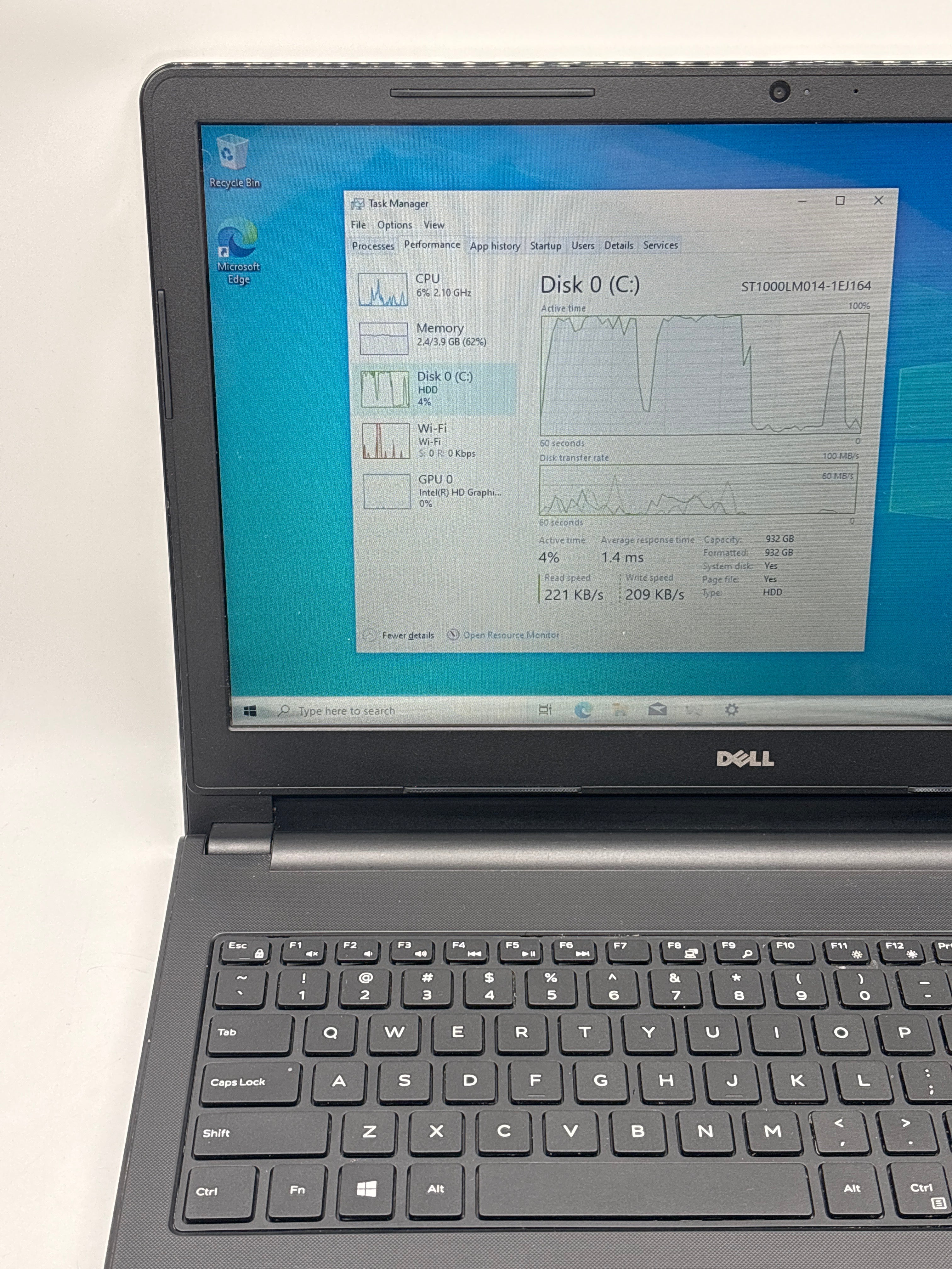 Dell Inspiron 3558 15.6" i3-5015U 4GB RAM 1TB HDD