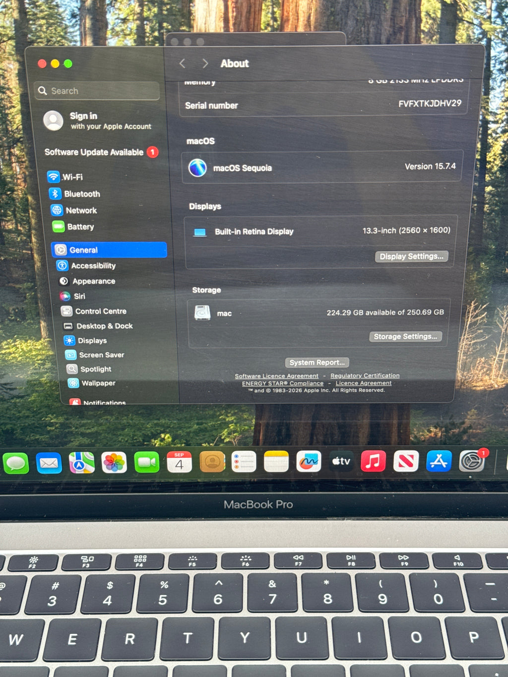 Apple MacBook Pro 13" A1708 Intel Core i5 8GB RAM 256GB SSD Space Gray - Used
