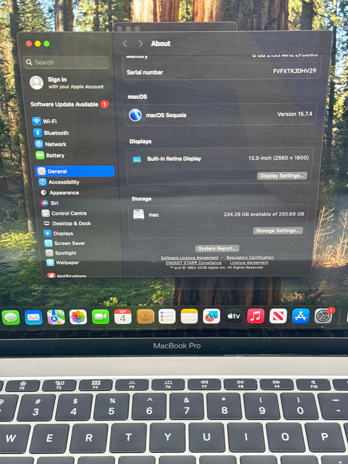 Apple MacBook Pro 13" A1708 Intel Core i5 8GB RAM 256GB SSD Space Gray - Used