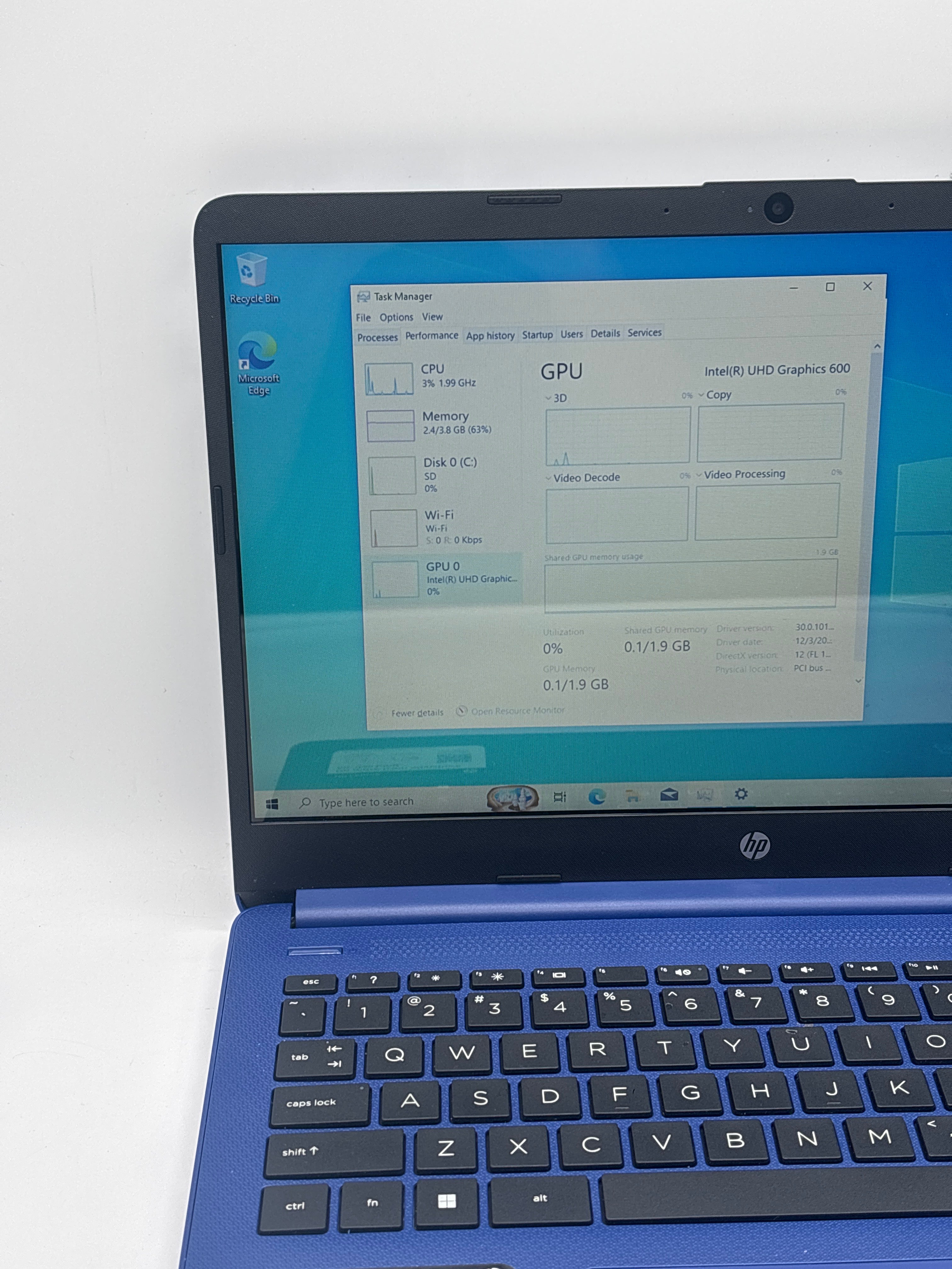 HP 14-dq0055dx Celeron N4120 4GB RAM 64GB SD