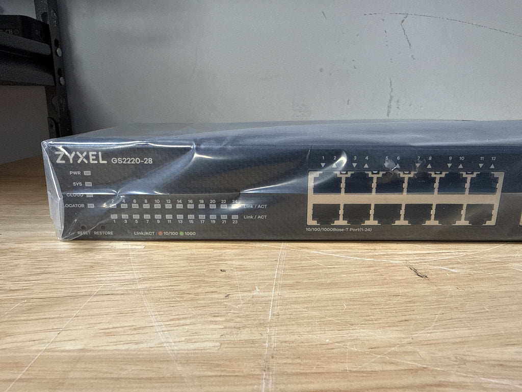 ZYXEL GS2220-28 24-Port Gigabit Ethernet Layer 2 Managed Switch - New