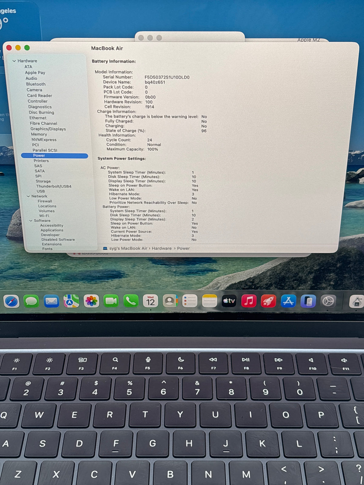 Apple MacBook Air 13" M2 16GB RAM 512GB SSD Midnight - Used