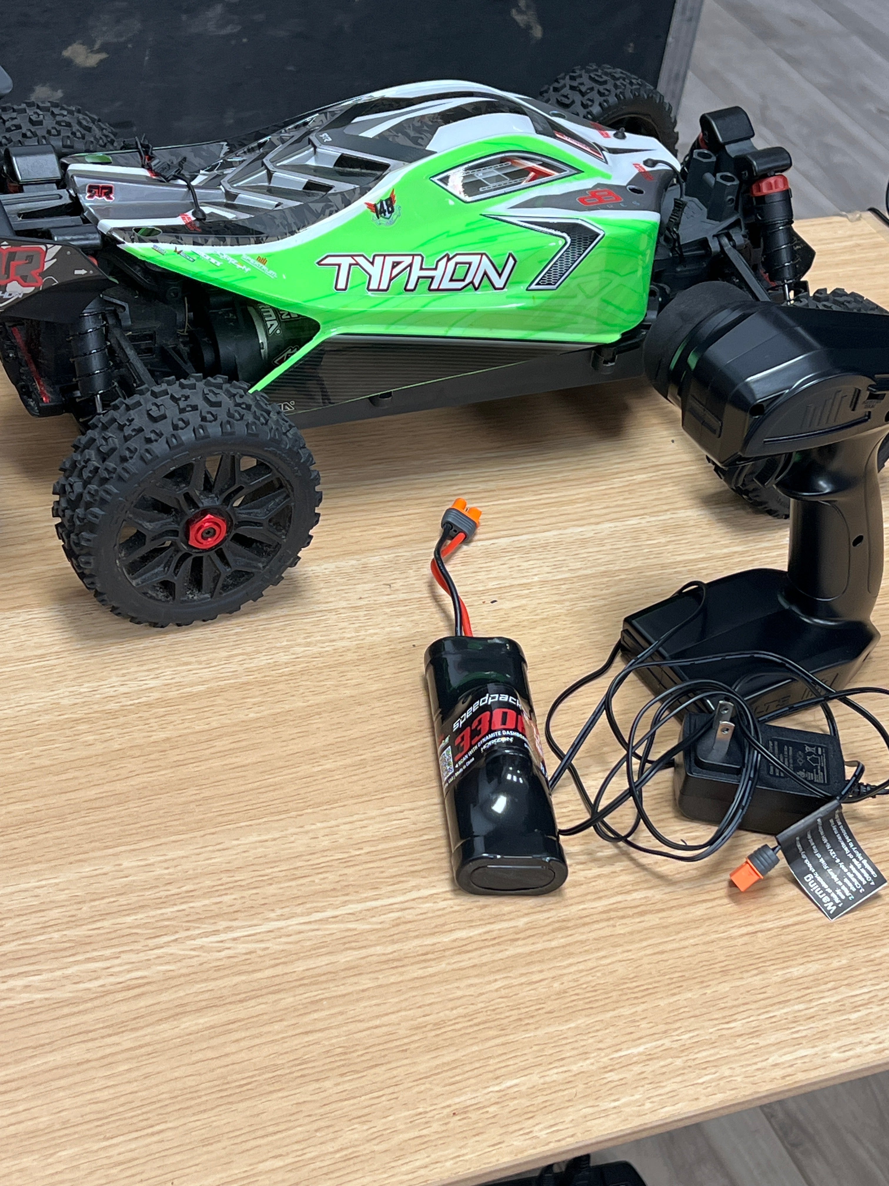ARRMA Typhon Mega 665 RC Electric Buggy Green - Used