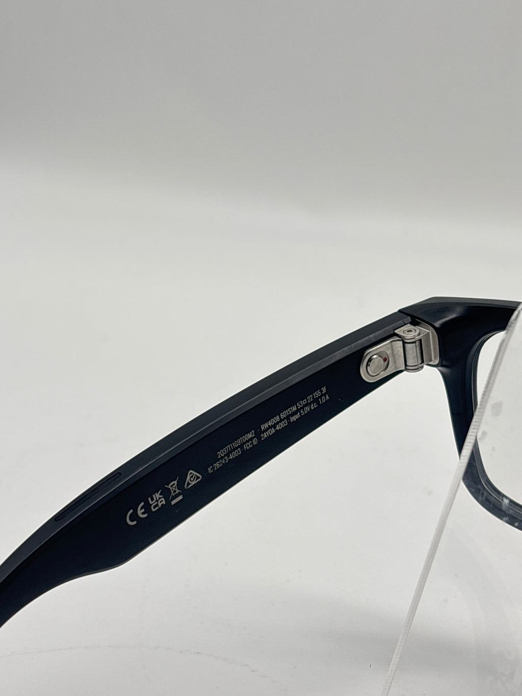 Ray-Ban Meta Wayfarer Smart Glasses RW4008 Matte Black Clear Lenses - Used