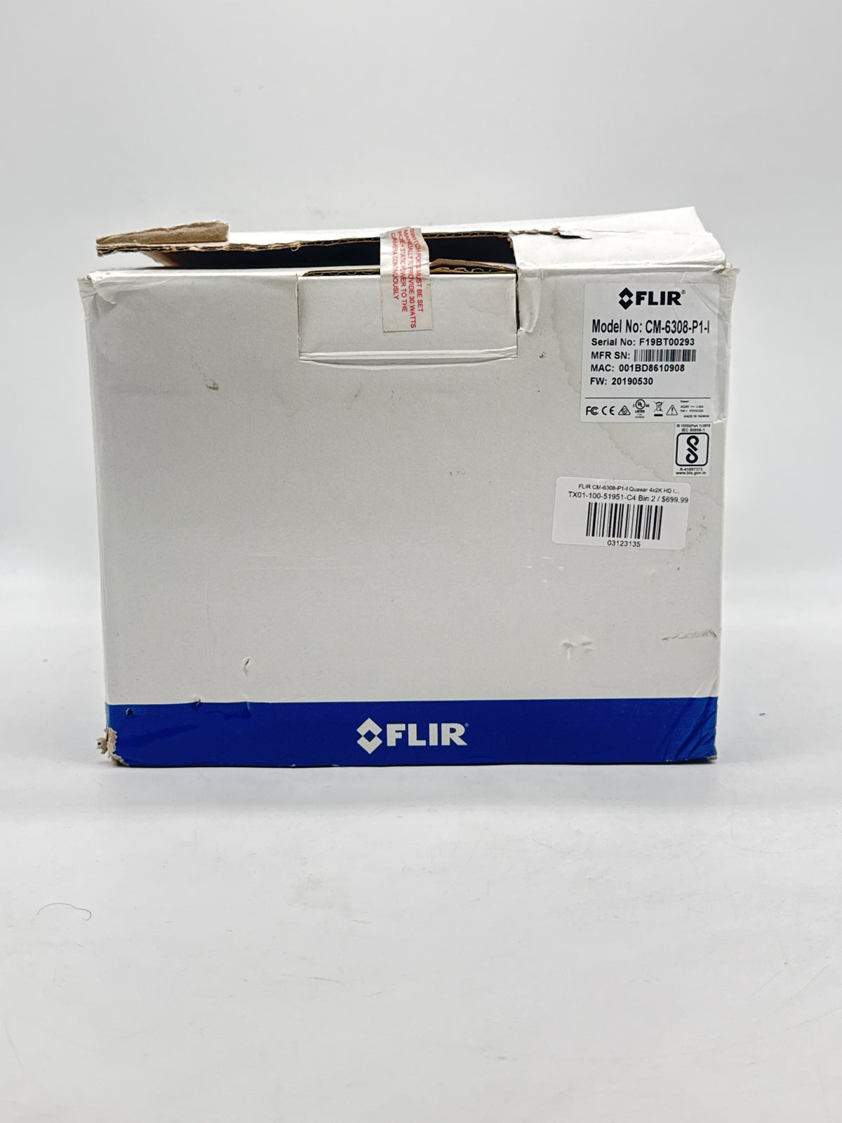 FLIR CM-6308-P1-I Quasar 4x2K HD IP Panoramic Camera - Open Box