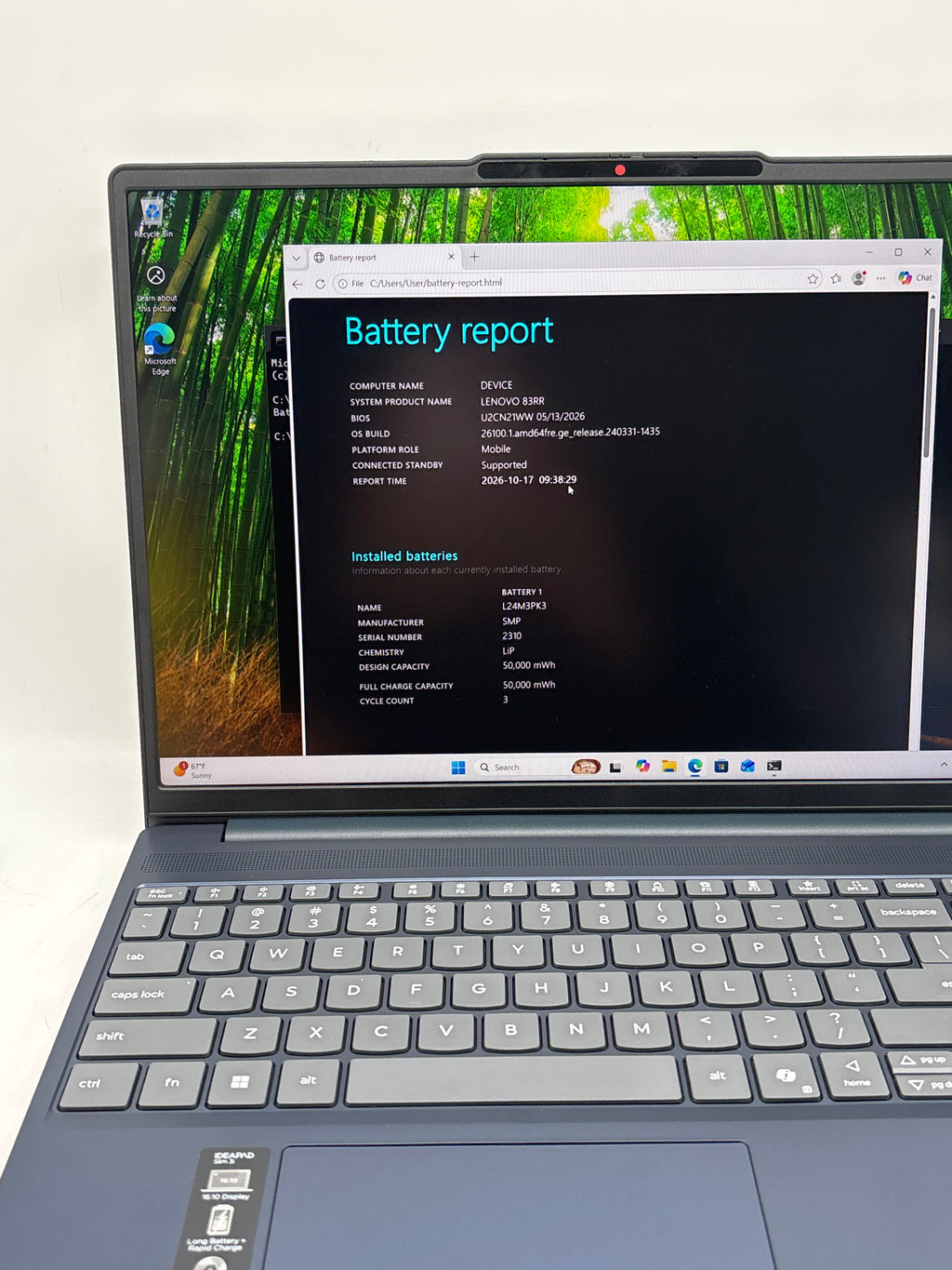 Lenovo IdeaPad Slim 3i 15IWC11 Core 7 350 16GB RAM 512GB SSD 15.3in - Used