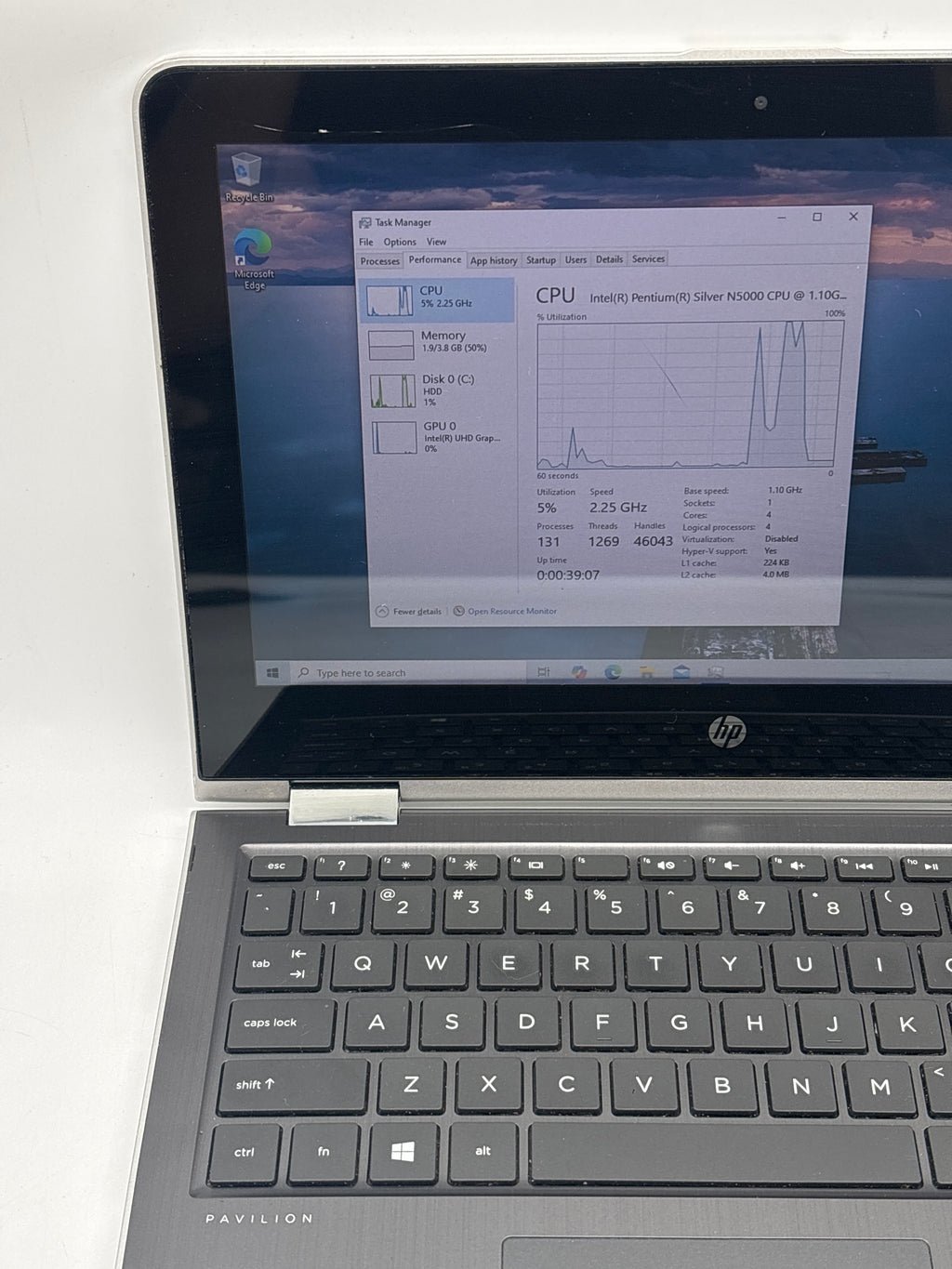 HP Pavilion x360 11m-ad113dx Pentium N5000 4GB RAM 500GB HDD - For Parts (Read DESC)