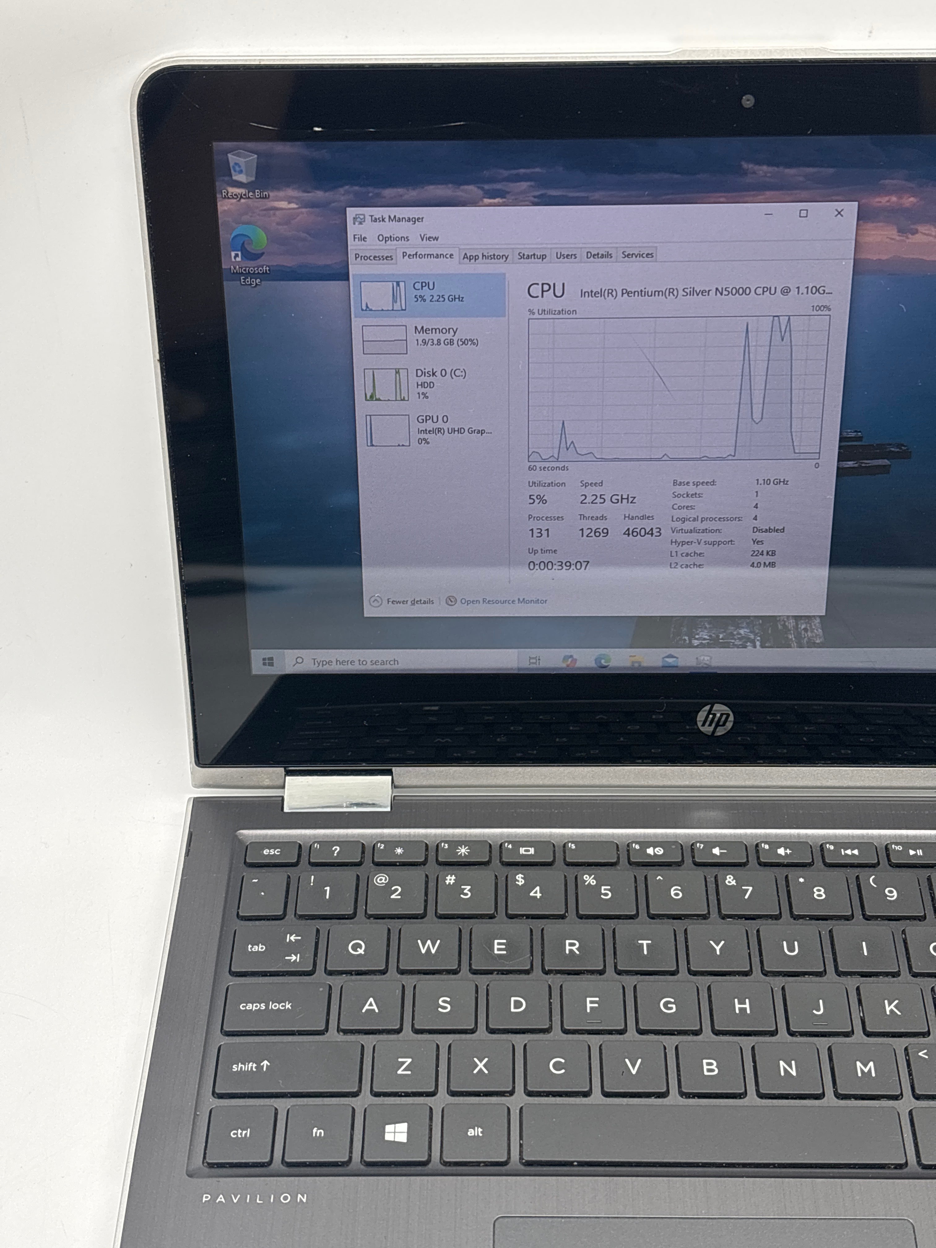 HP Pavilion x360 11m-ad113dx Pentium N5000 4GB RAM 500GB HDD - For Parts (Read DESC)