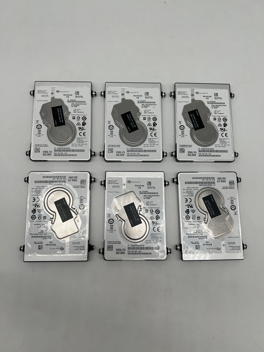 (Lot of 6) Seagate Barracuda 1TB 2.5 in SATA III Internal Laptop HDD