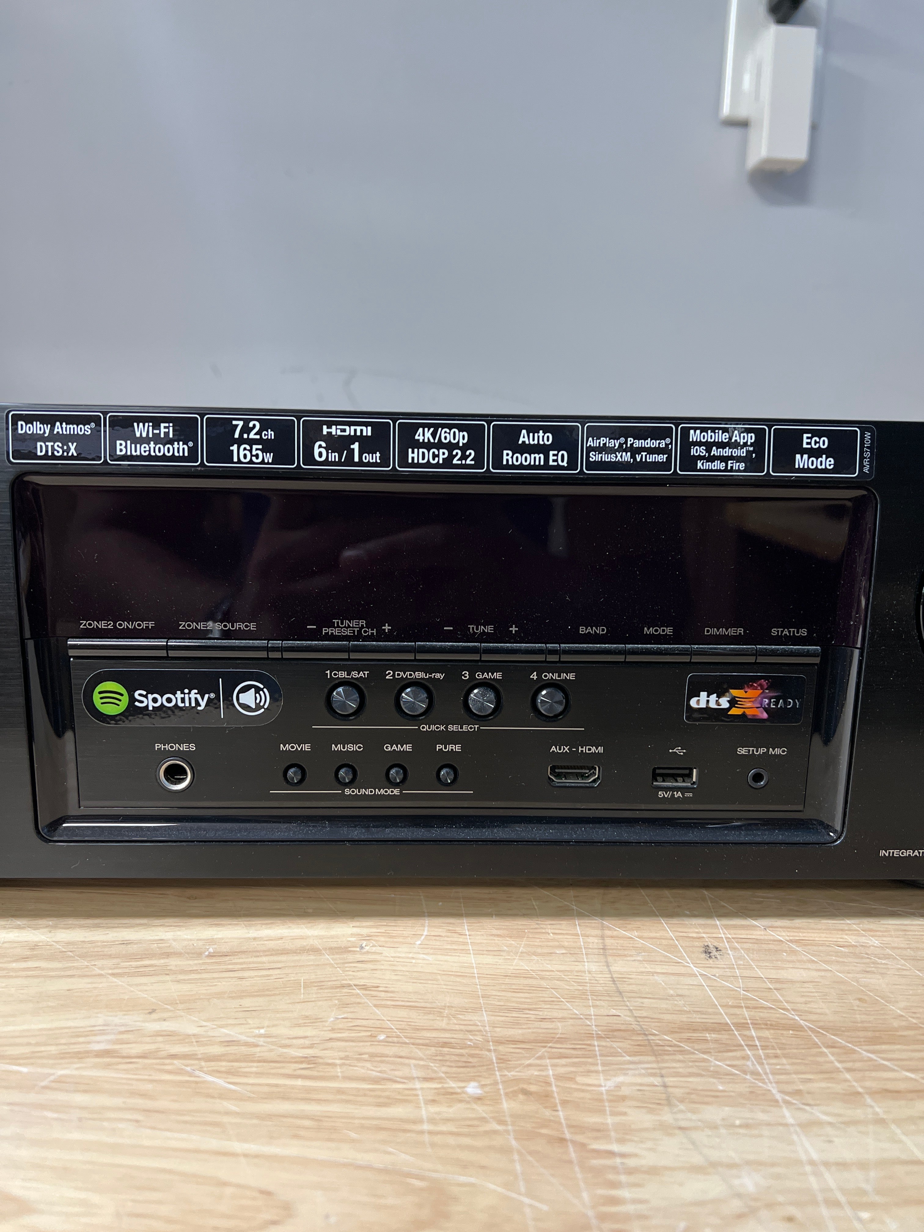 Denon AVR-S710W 7.2 Channel AV Receiver 4K WiFi Bluetooth AirPlay - New Open Box