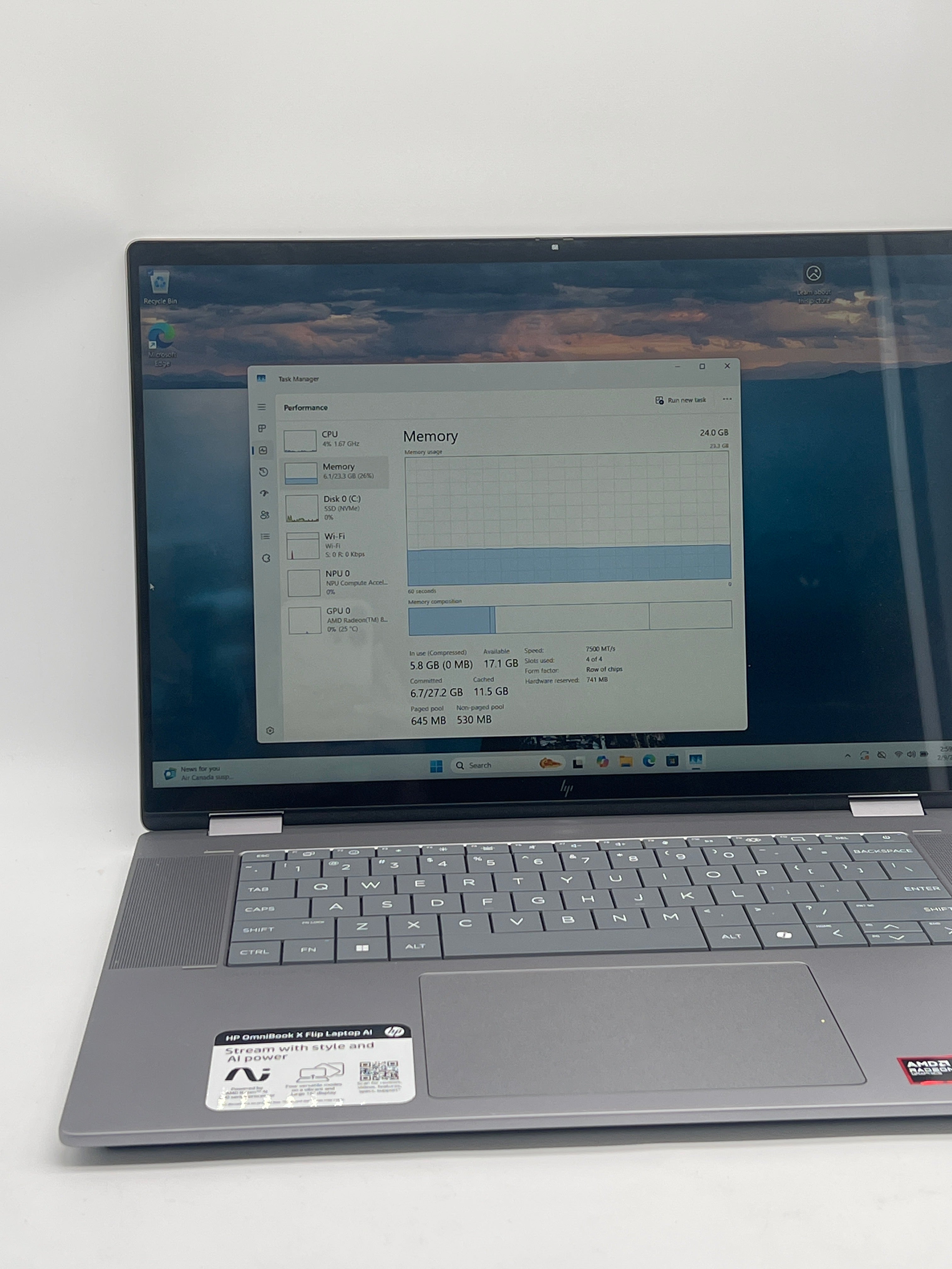 HP Omnibook X Flip Ryzen AI 7 350 24GB RAM 1TB SSD - For Parts (READ)