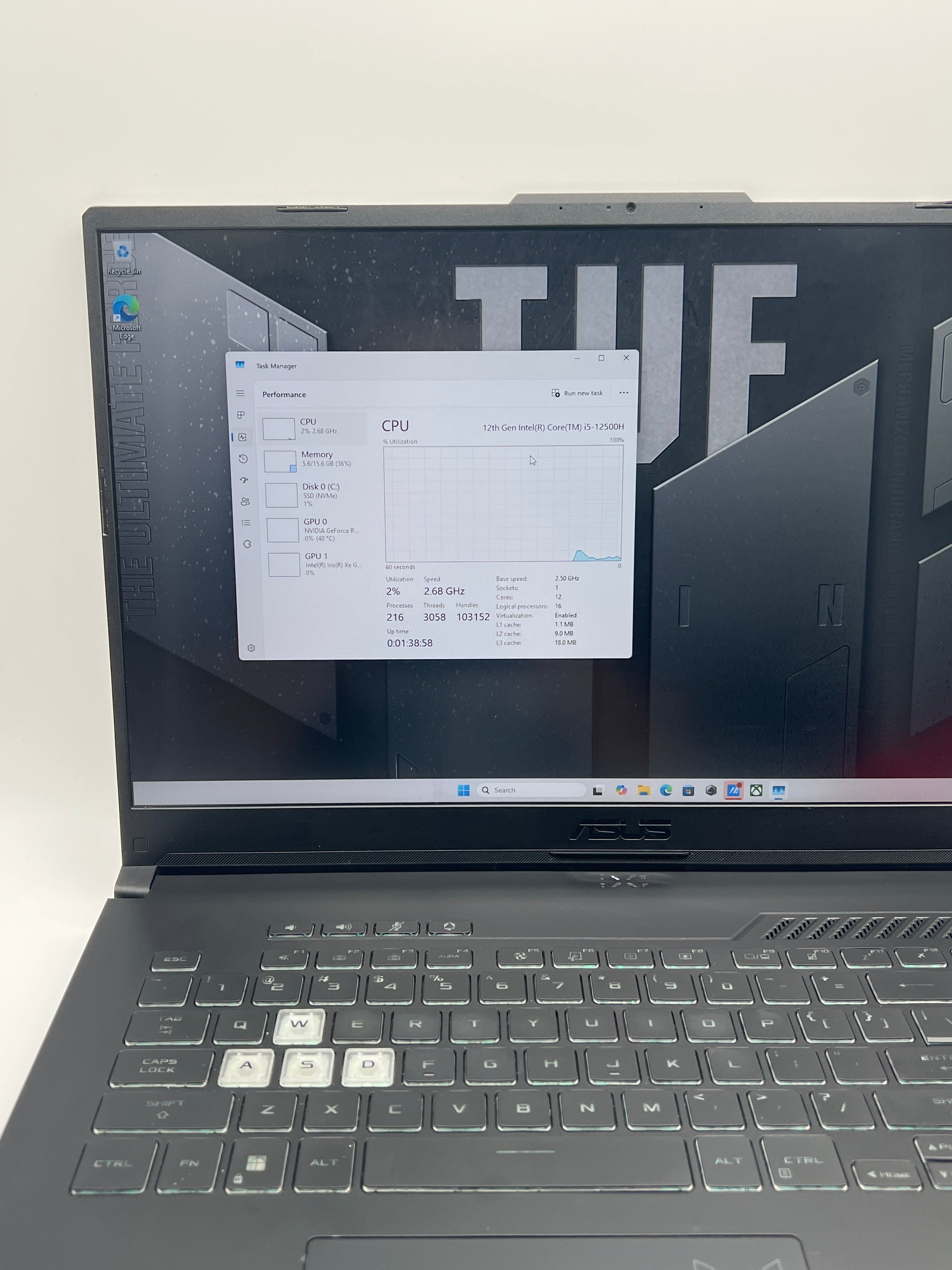 Asus TUF F17 FX707Z i5-1200H 16GB RAM 512GB SSD RTX 3050 - For Part (READ)