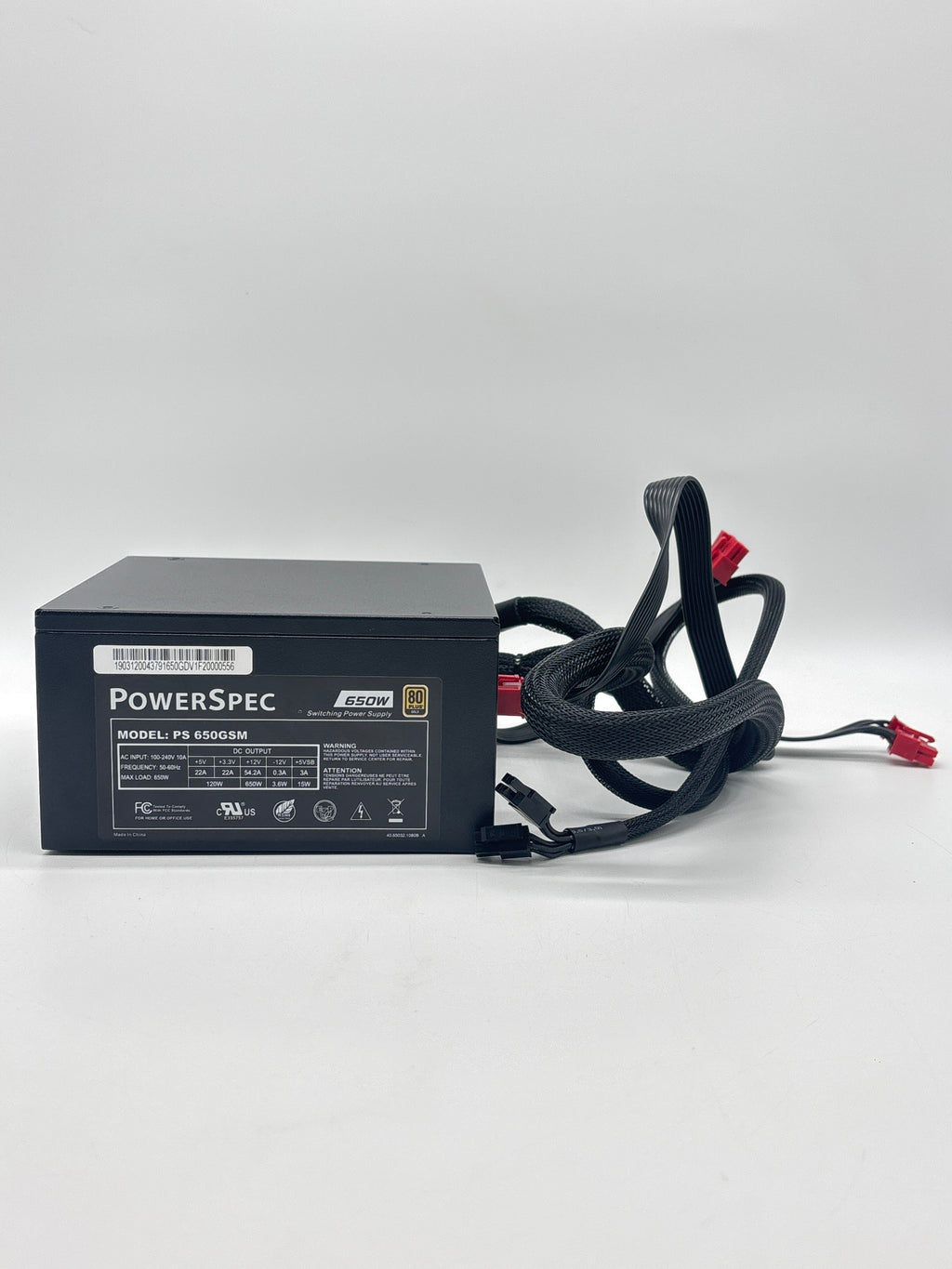 Cooler Master MasterWatt 650W Bronze ATX Power Supply Black - Used With Box