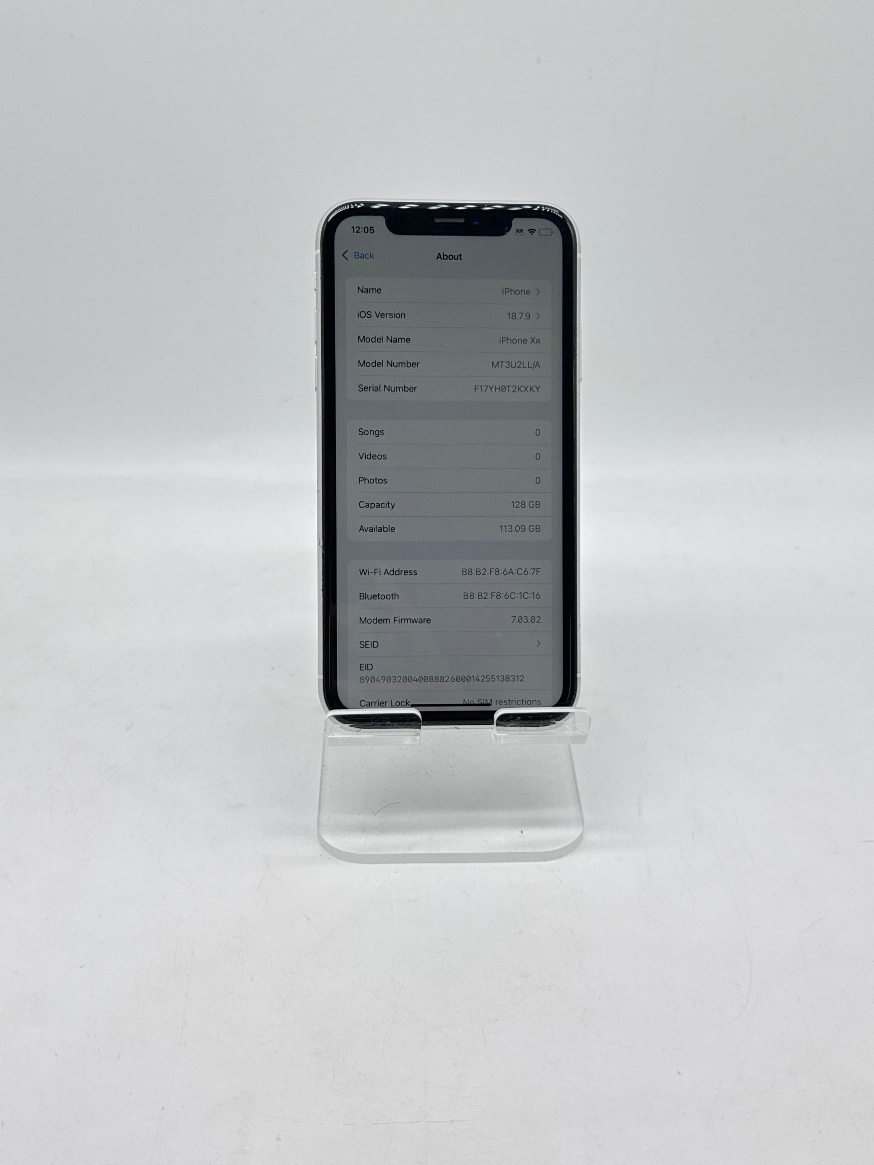 Apple iPhone XR A1984 128GB Unlocked White - Used