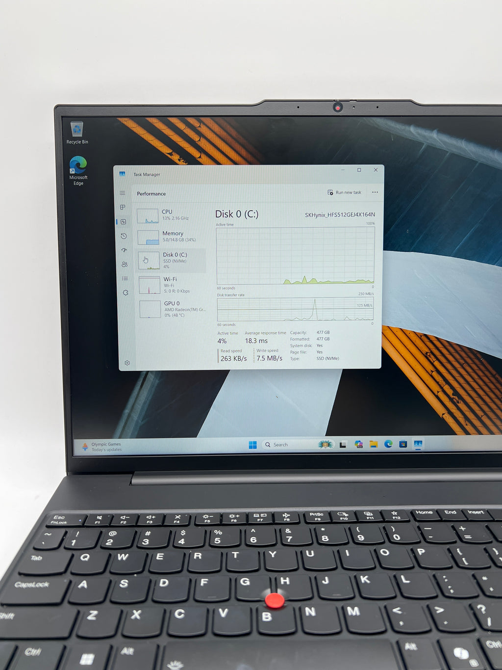 Lenovo ThinkPad E16 Gen 2 Ryzen 5 7535U 16GB RAM 512GB SSD - Used