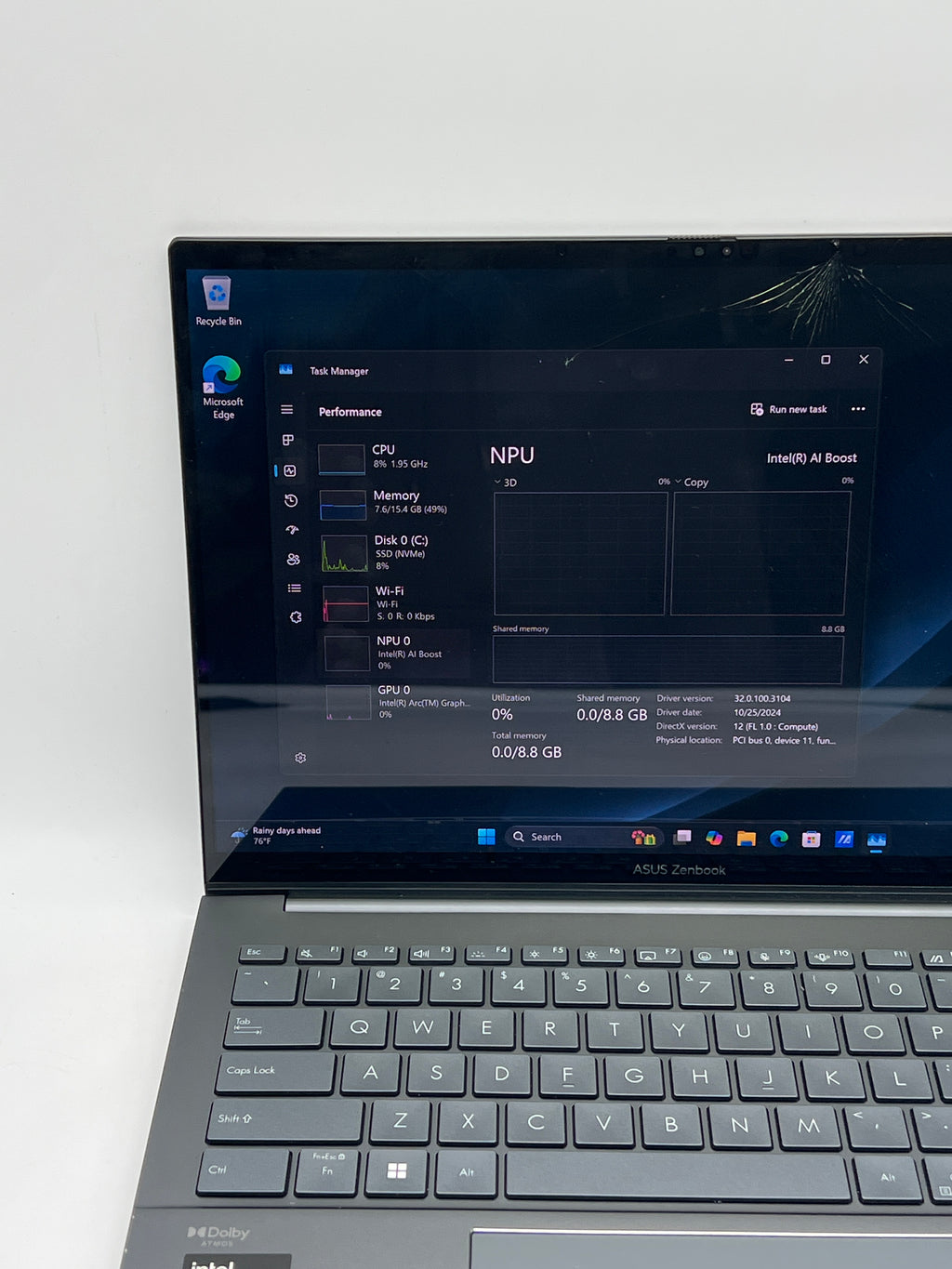Asus Zenbook 14 Q425M OLED Ultra 7 155H 16GB RAM 1TB SSD - For Parts (Read DESC)
