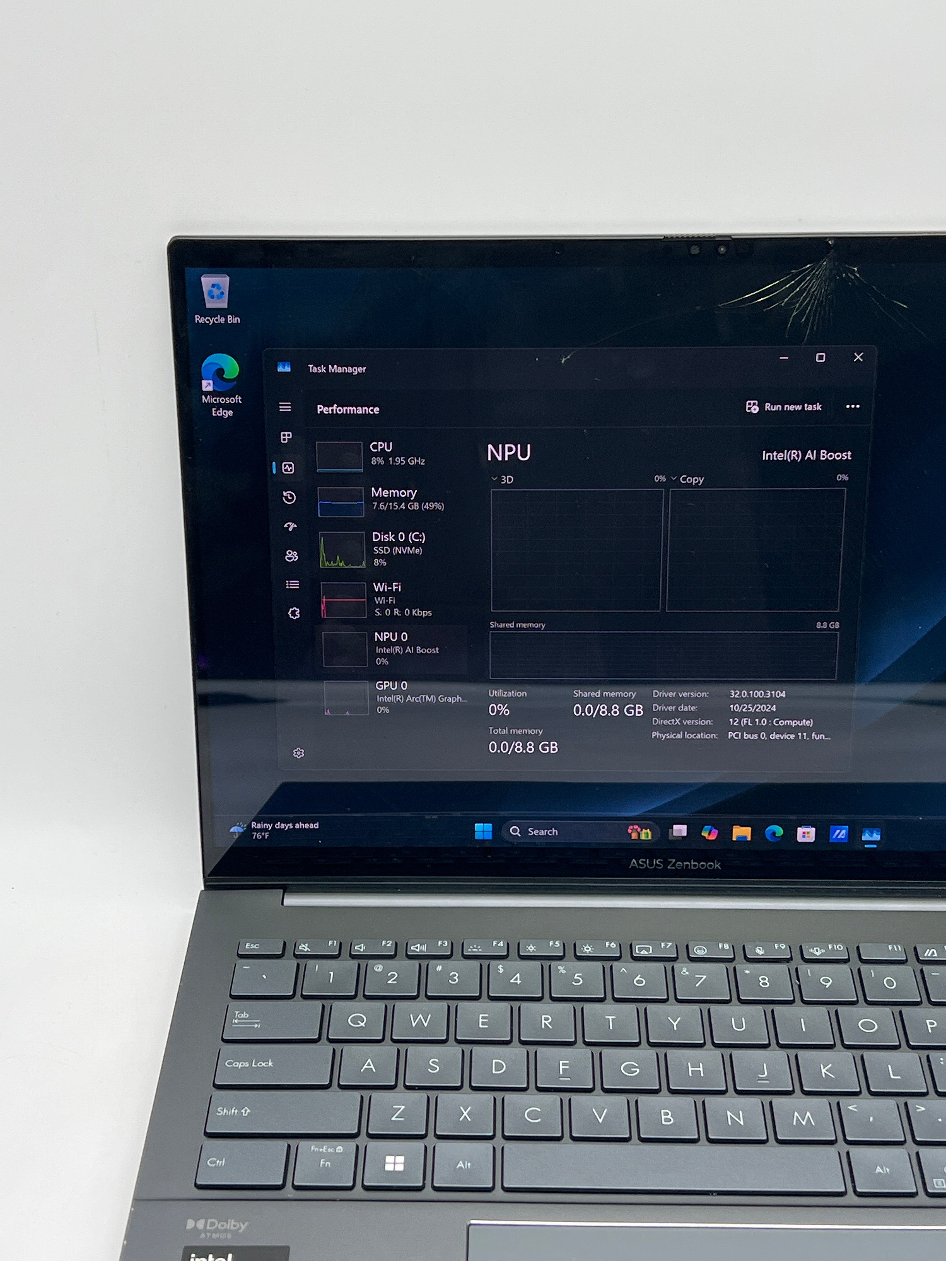 Asus Zenbook 14 Q425M OLED Ultra 7 155H 16GB RAM 1TB SSD - For Parts (Read DESC)
