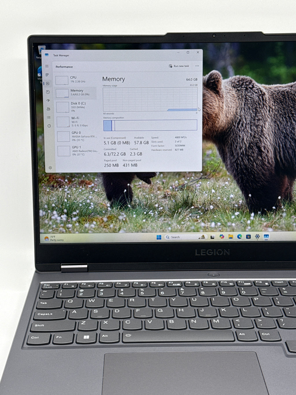 Lenovo Legion 5 15ARP8 Ryzen 7 7735HS 64GB RAM 1TB SSD RTX 4060