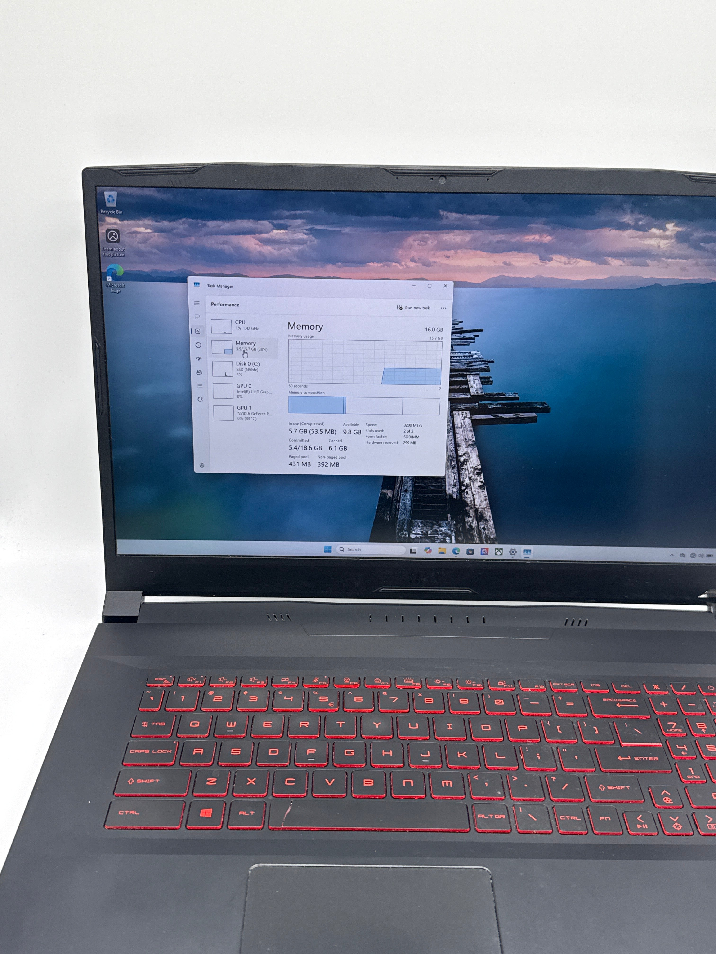 MSI Katana GF76 i7-11800H 16GB RAM 512GB SSD RTX 3050 - For Parts Read