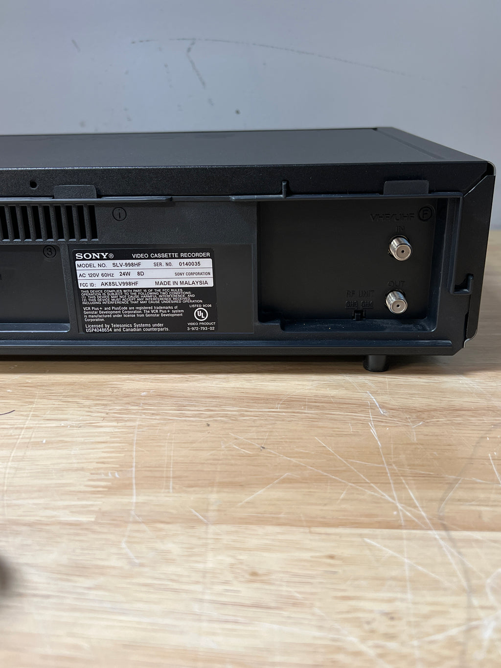 Sony SLV-998HF VHS VCR Video Cassette Recorder - Used