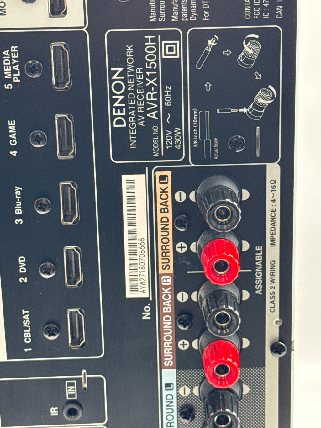 Denon AVR-X1500H 7.2 Channel 4K UHD Bluetooth AV Receiver Tested